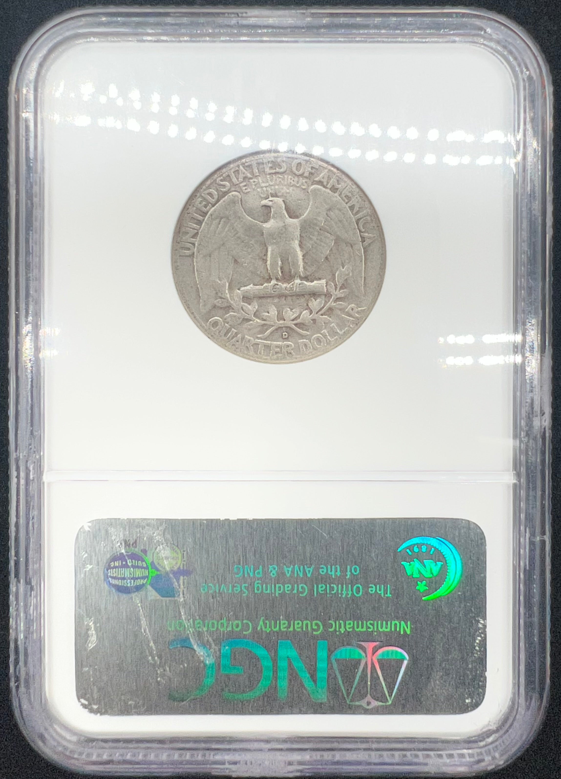 1950 D/S VF30 Washington Quarter NGC