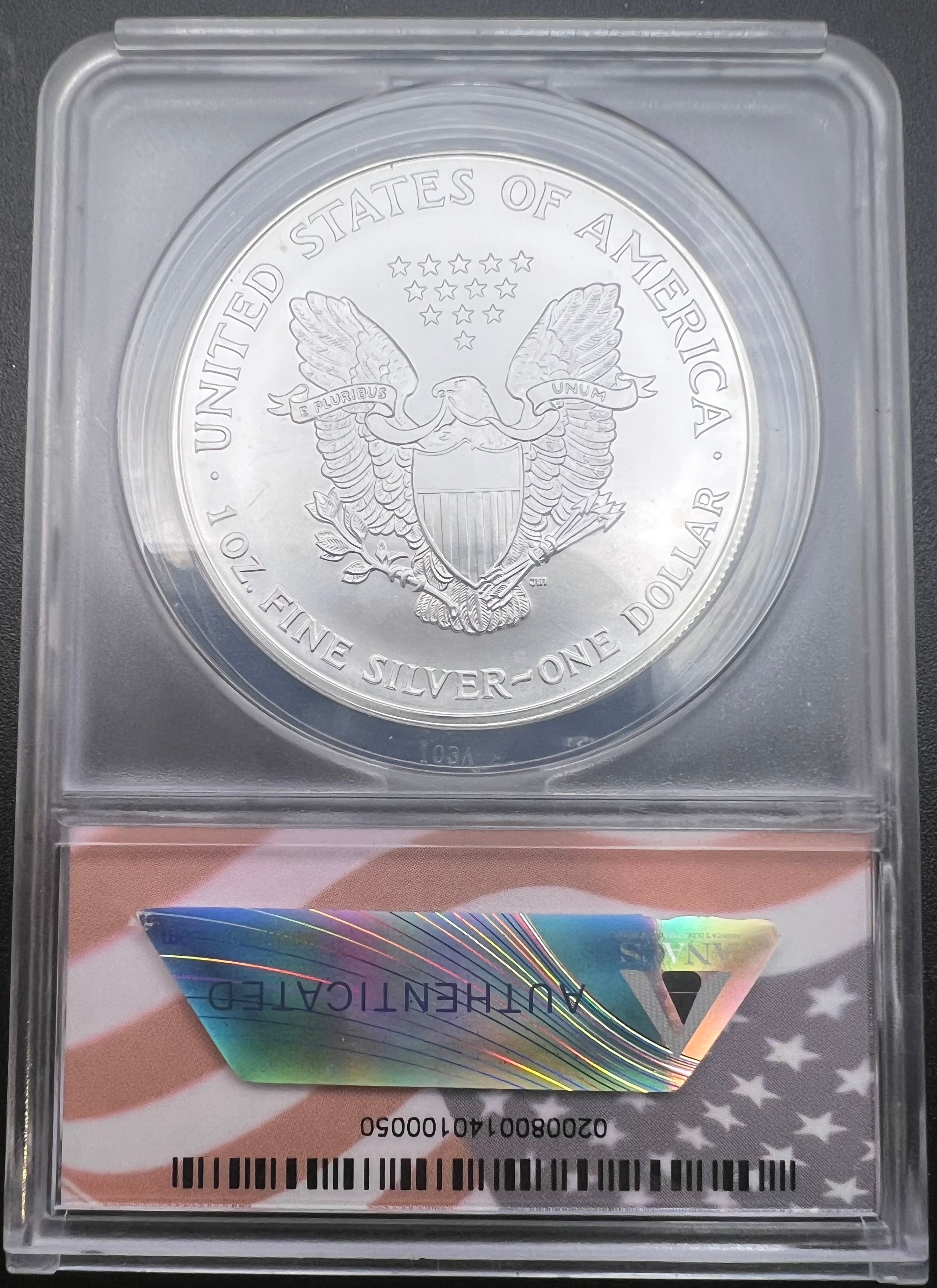 1999 MS70 Silver Eagle ANACS