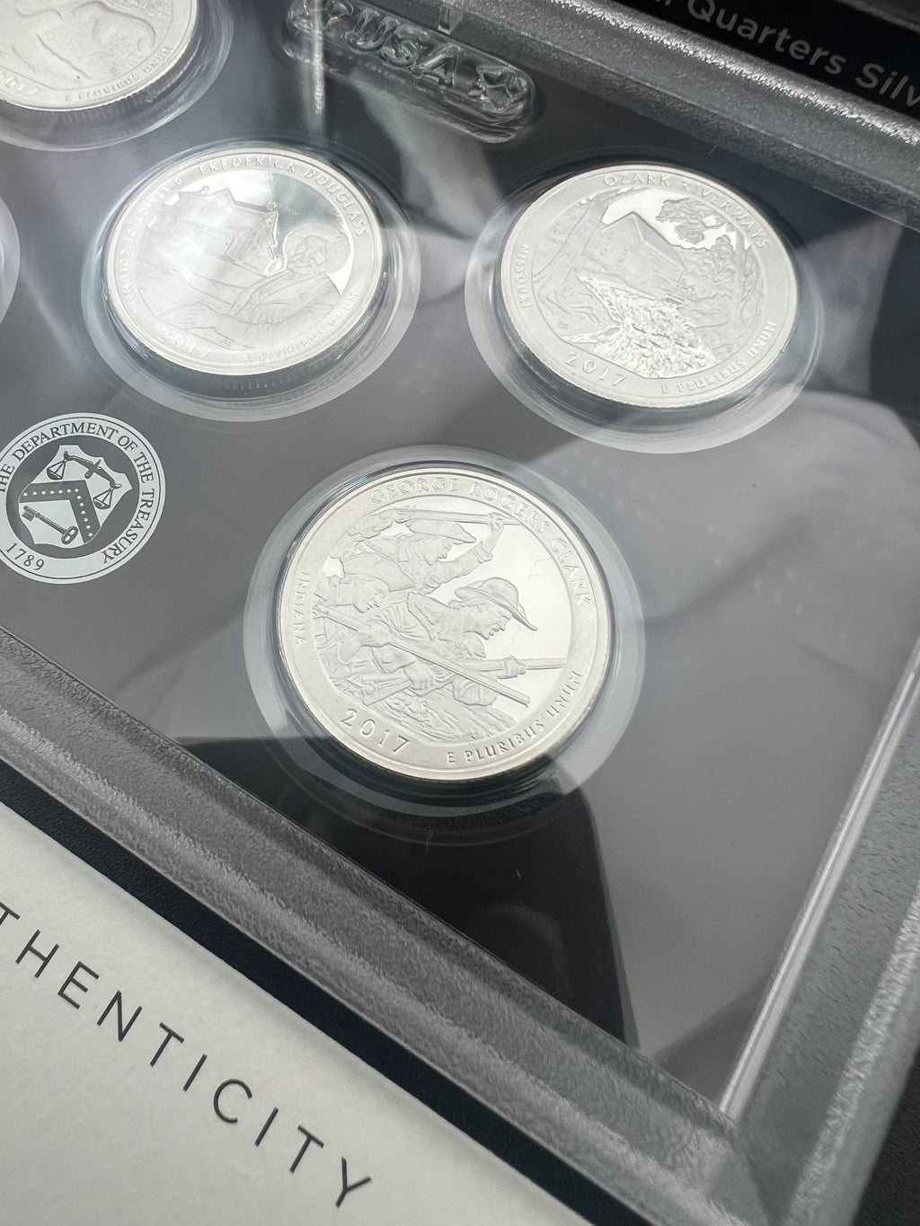 2017 90% Silver US Mint Proof America The Beautiful Silver Quarter Set