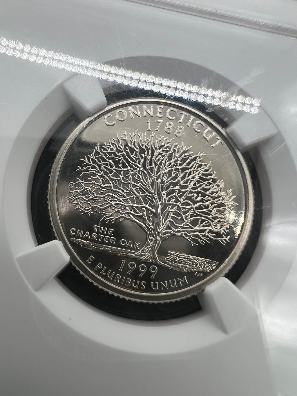 1999-S PR70 Ultra Cameo Connecticut Clad Quarter NGC