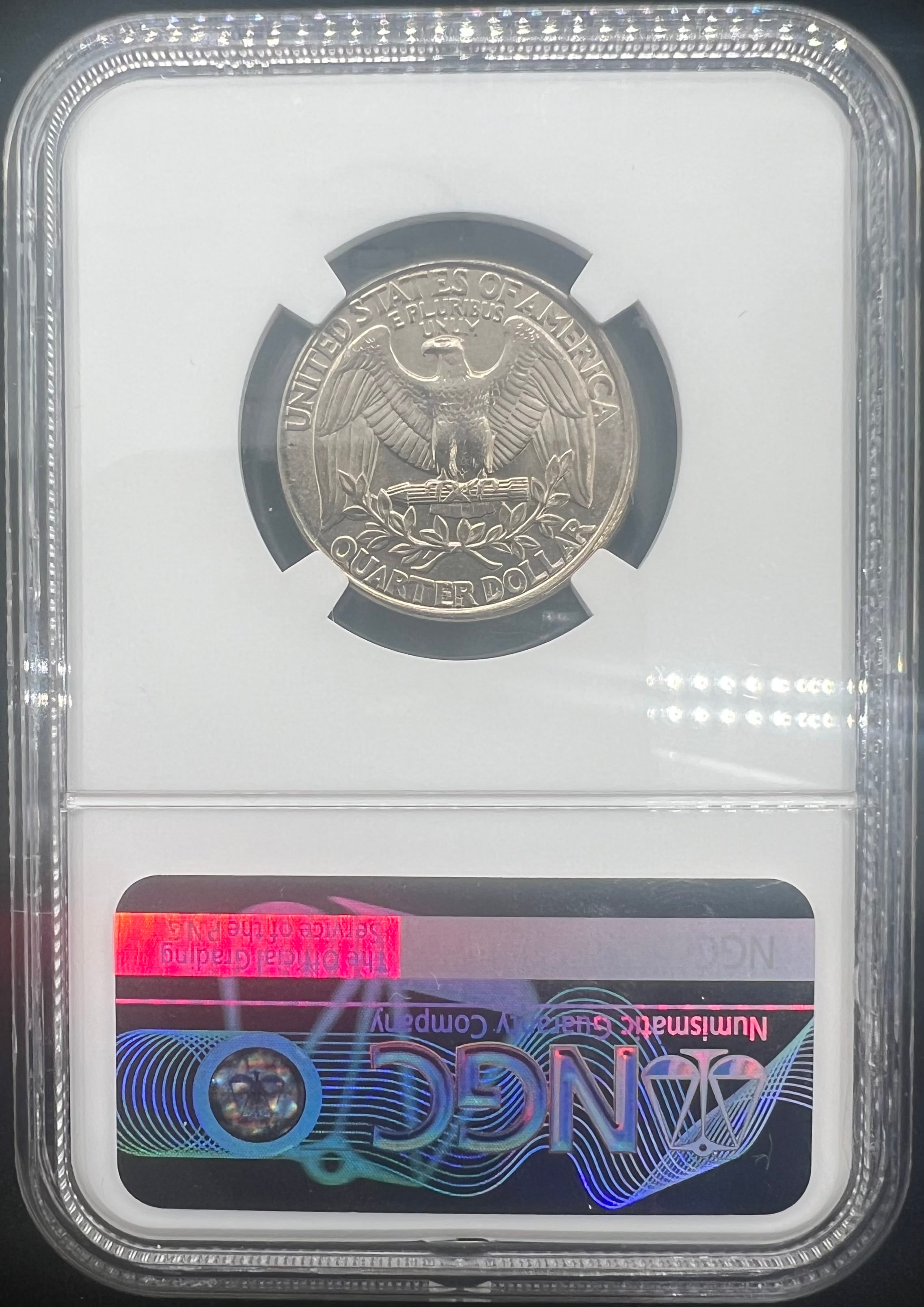 Mint Error 1997 Railroad Rim Washington Quarter NGC North East Error Collection