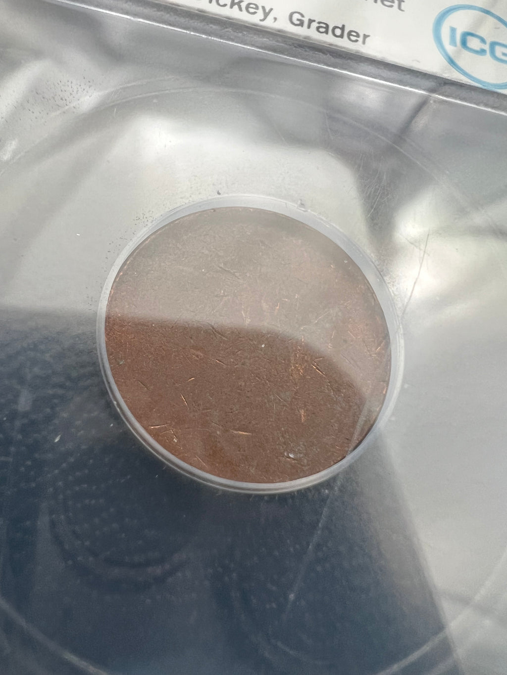 Mint Error Blank Cent Planchet ICG