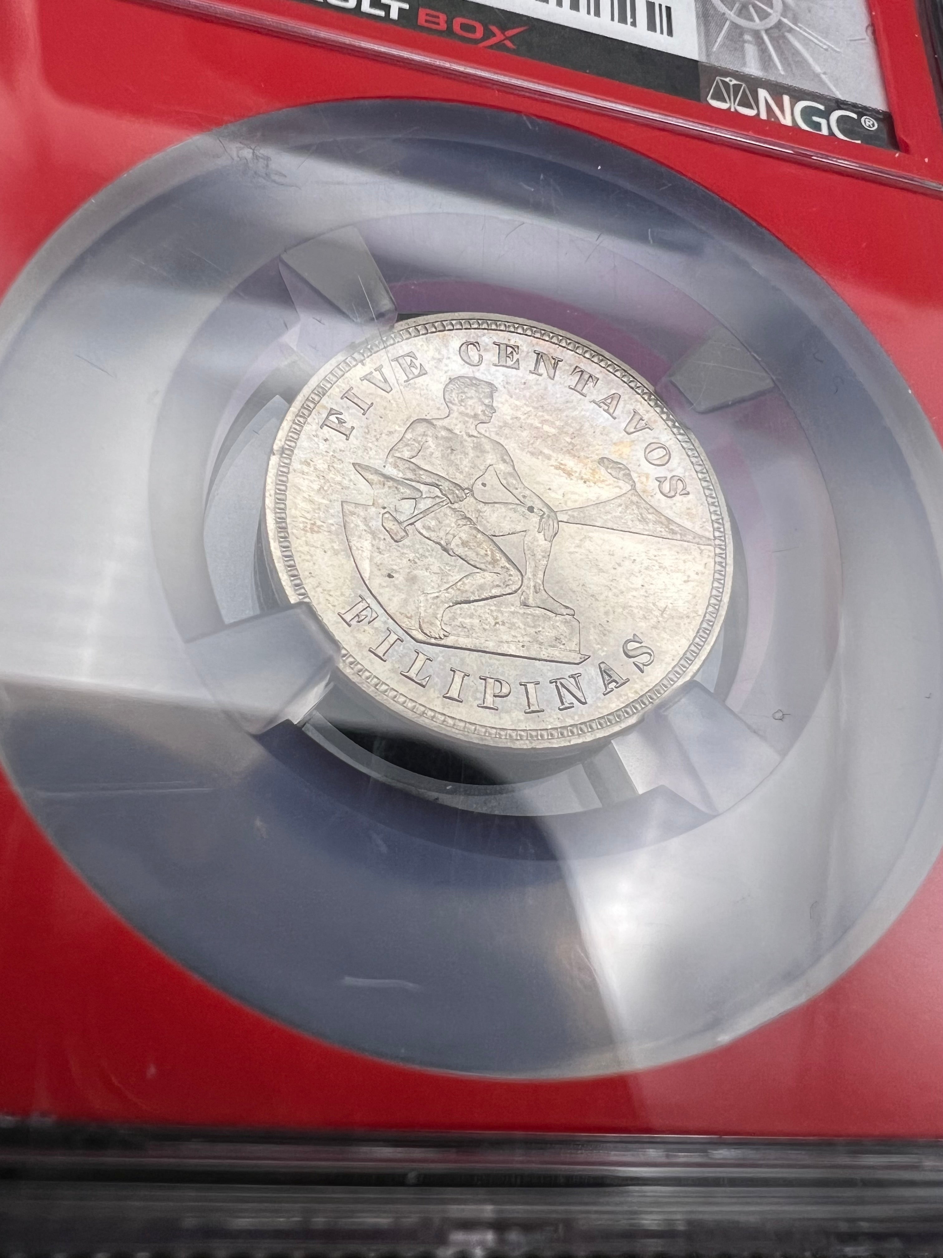 1906 PF65 Philippines 5 Centavos NGC Red Core