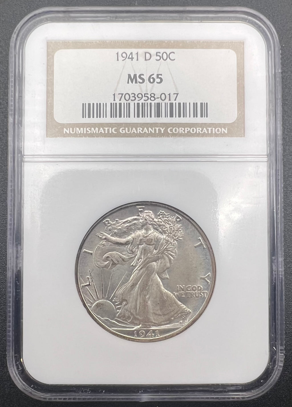 1941-D MS65 Walking Liberty Half Dollar NGC