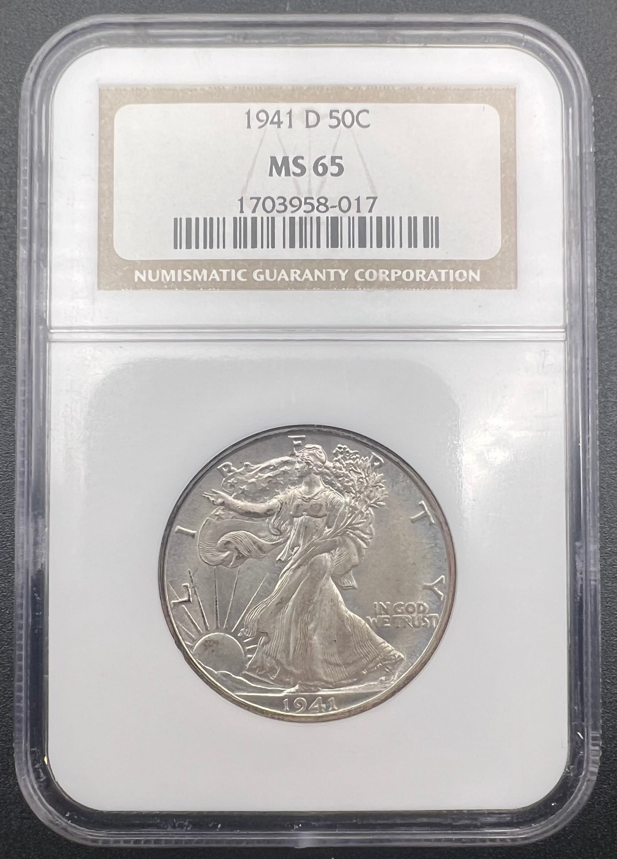 1941-D MS65 Walking Liberty Half Dollar NGC