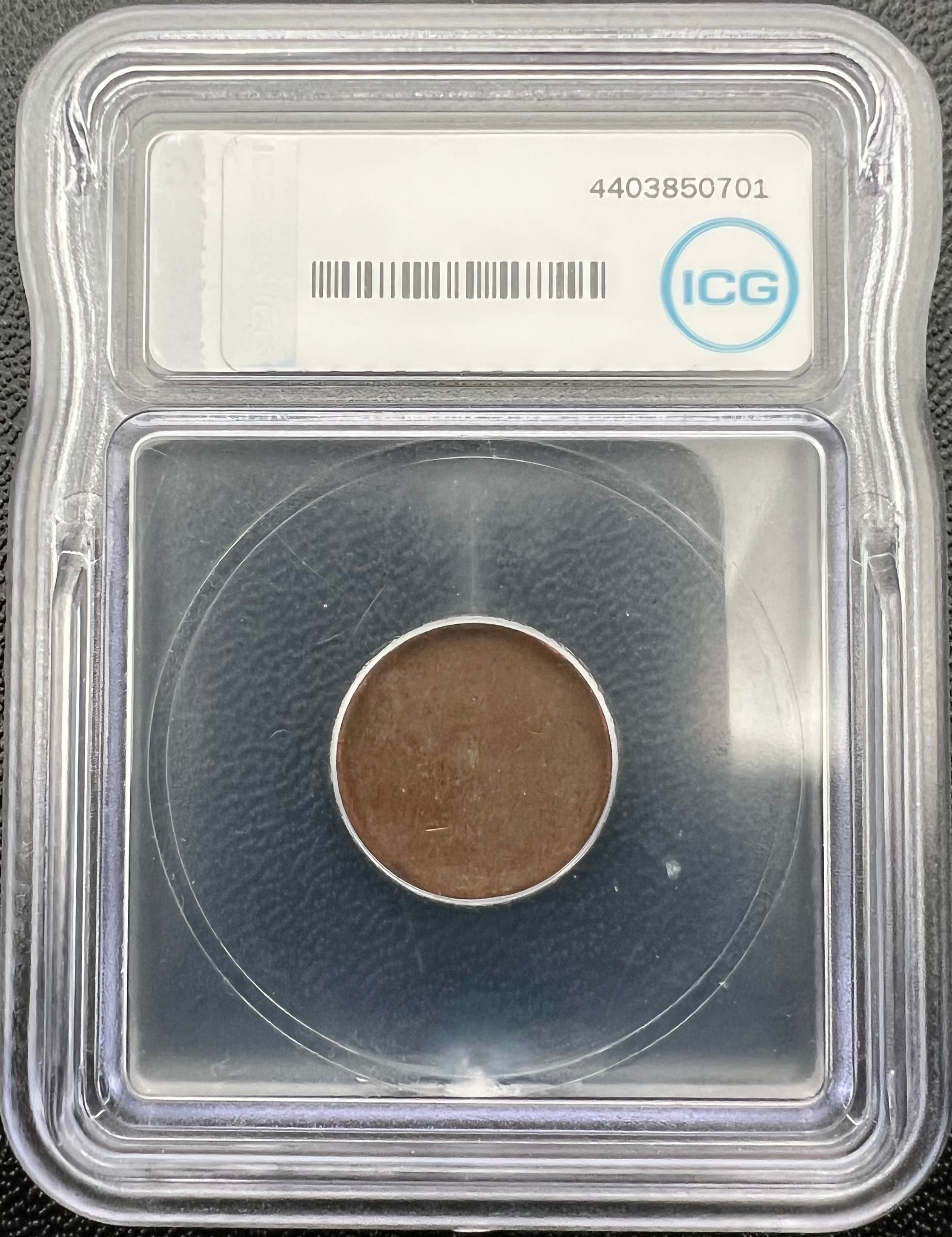 Mint Error Blank Cent Planchet ICG