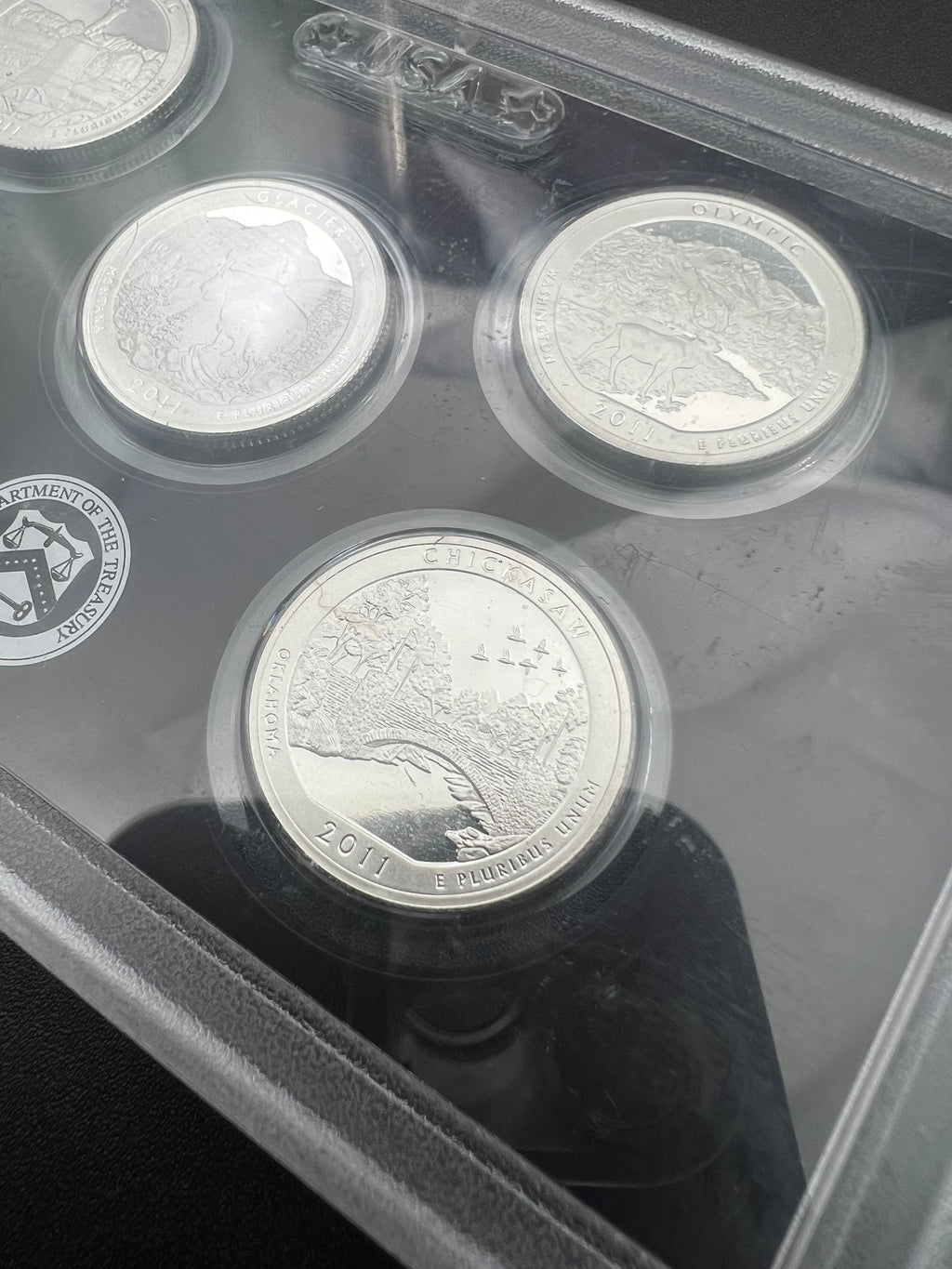 2011 90% Silver US Mint America The Beautiful Silver Proof Quarters Set WINDOW ONLY NO BOX/COA
