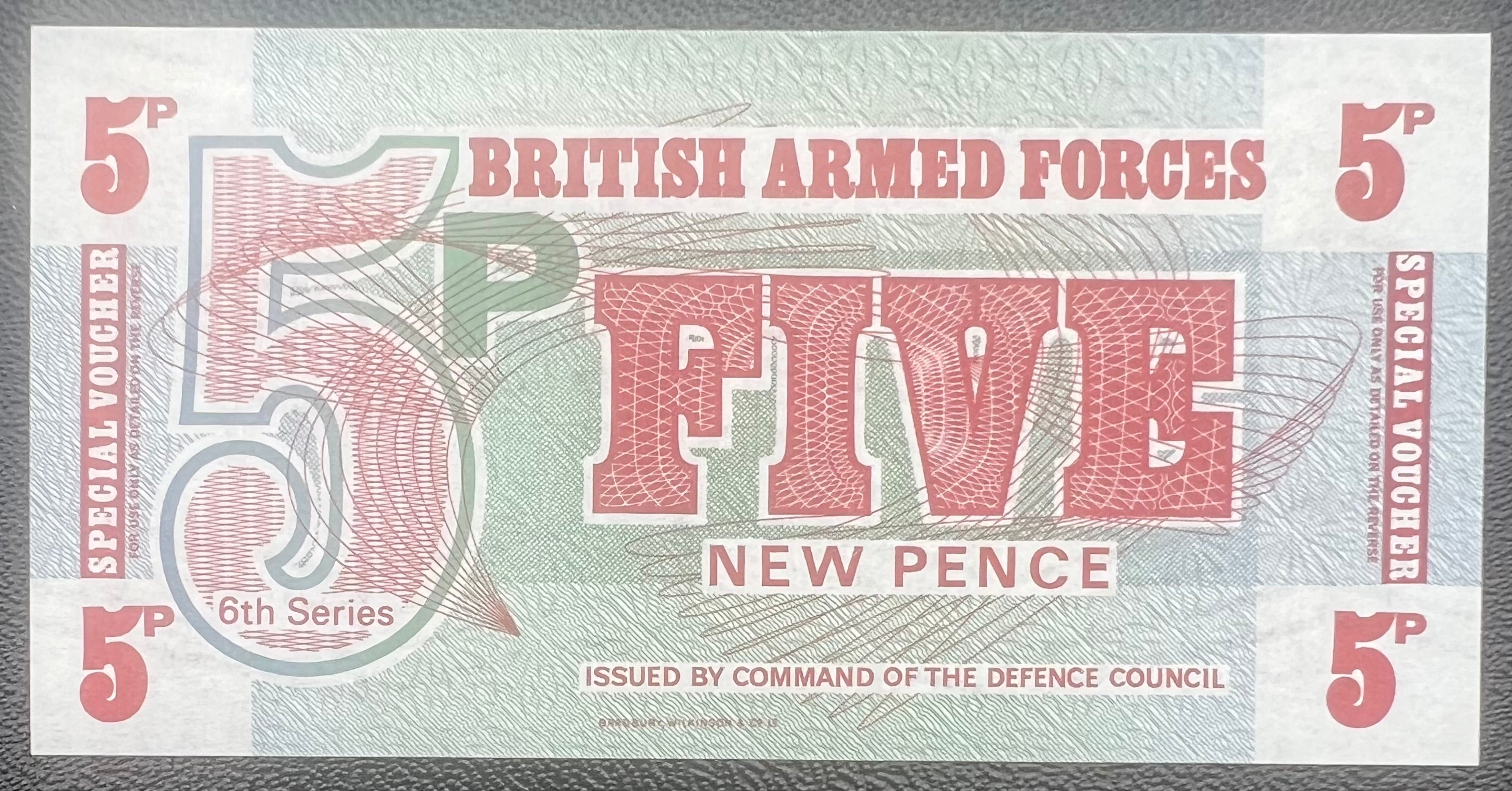 British Armed Forces 5 New Pence 6th Series