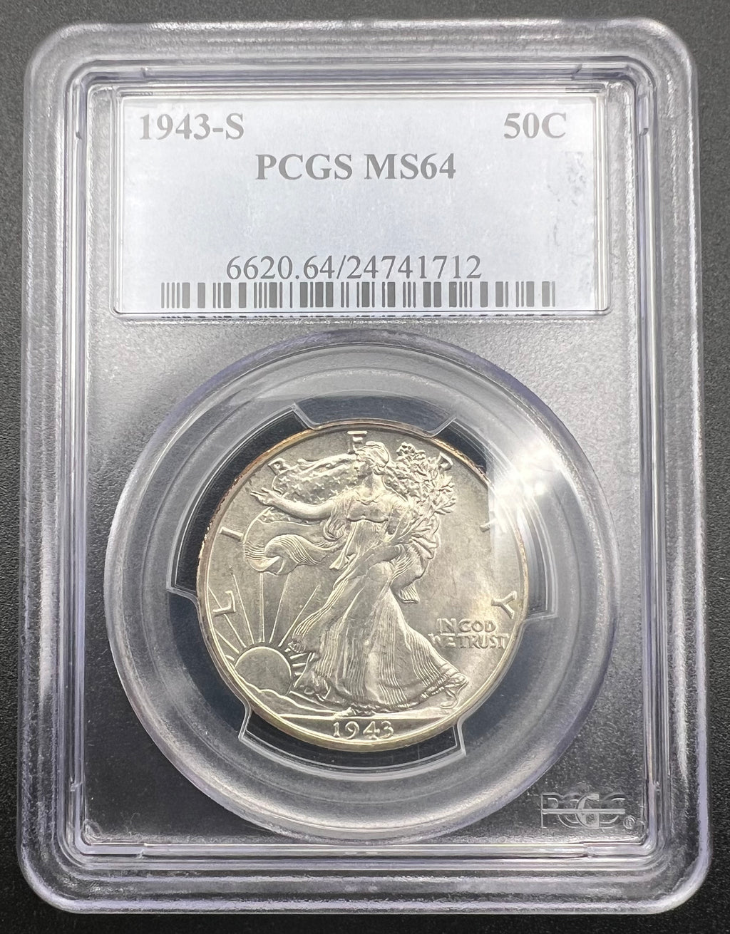 1943-S MS64 Walking Liberty Half Dollar PCGS