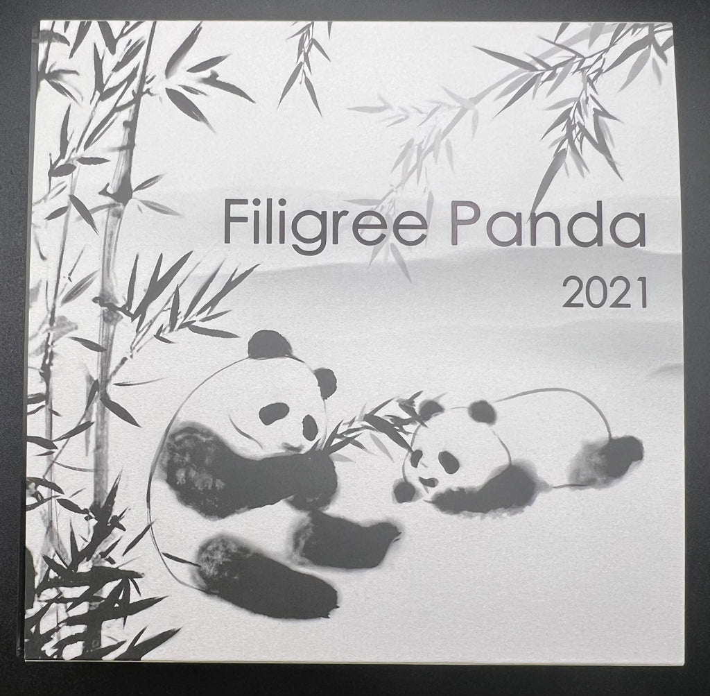 2021 Filigree Panda 2oz Silver Colorized Solomon Islands