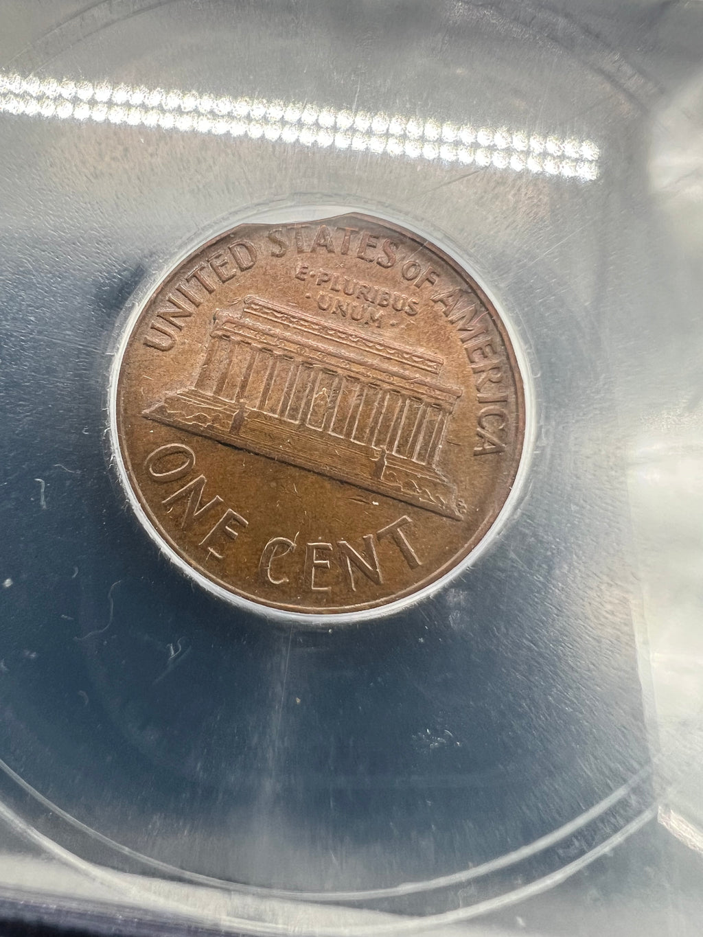 Mint Error 1967 AU58 Clipped Lincoln Cent ICG