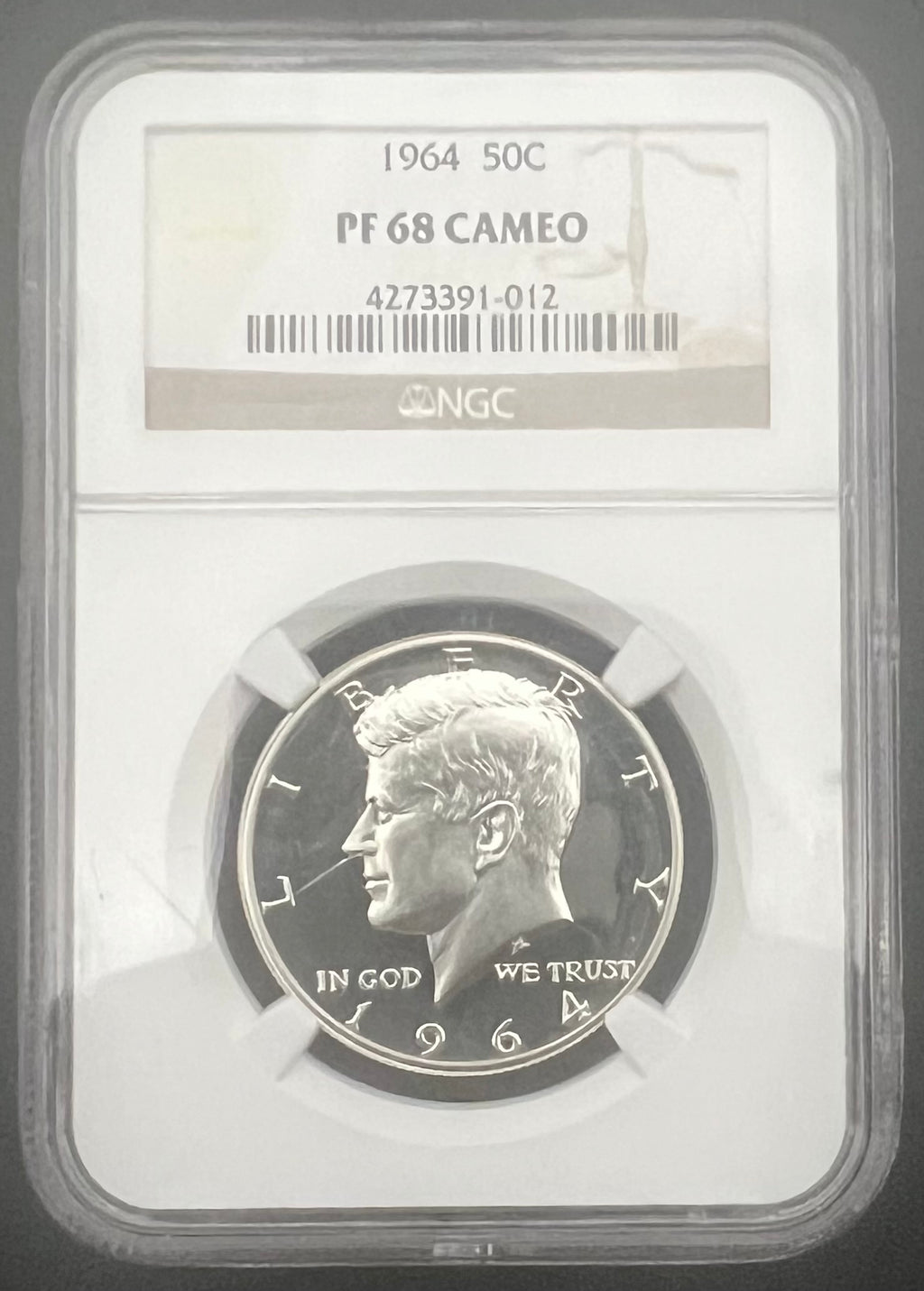1964 PF68 CAMEO Kennedy Half Dollar NGC