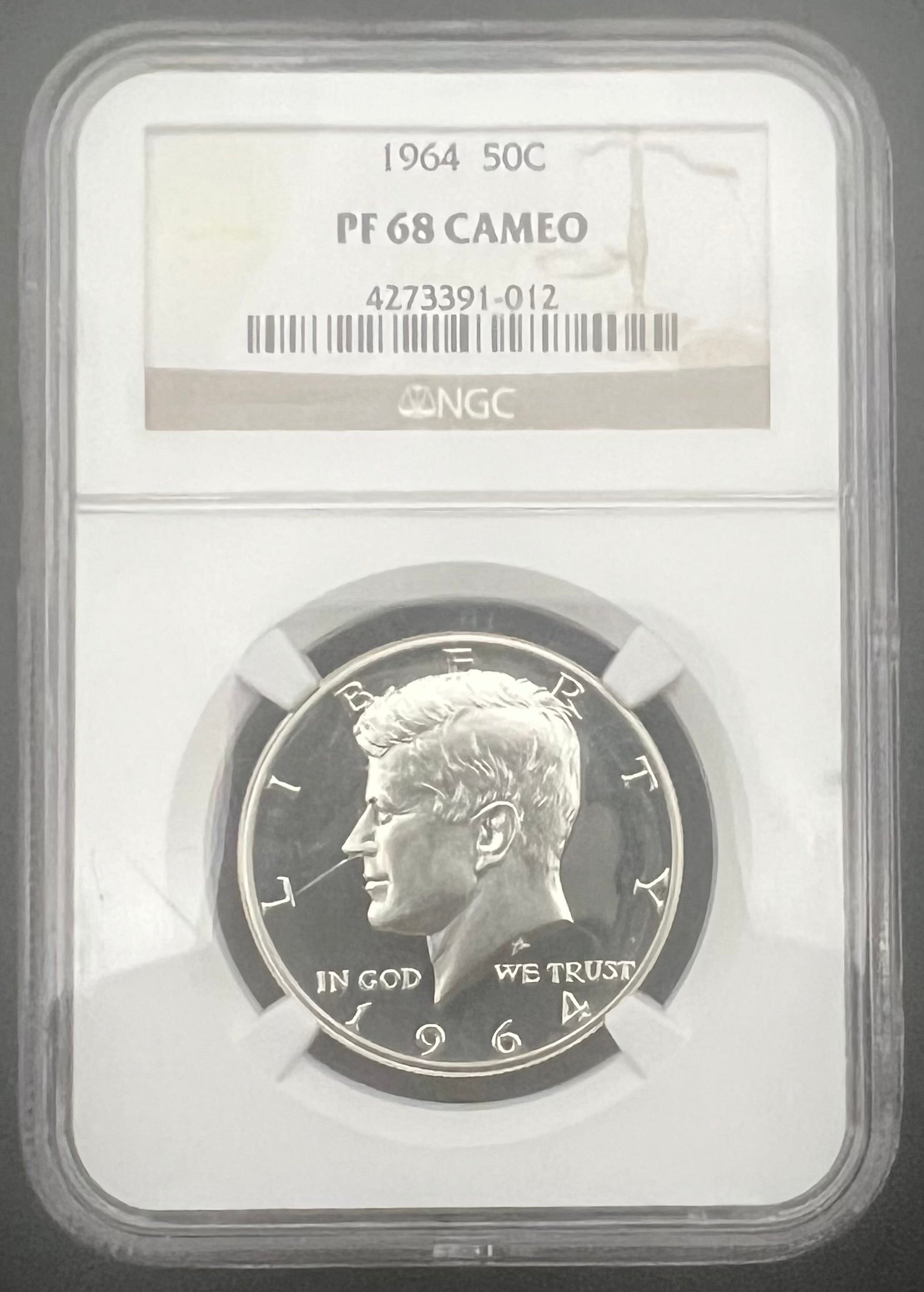 1964 PF68 CAMEO Kennedy Half Dollar NGC