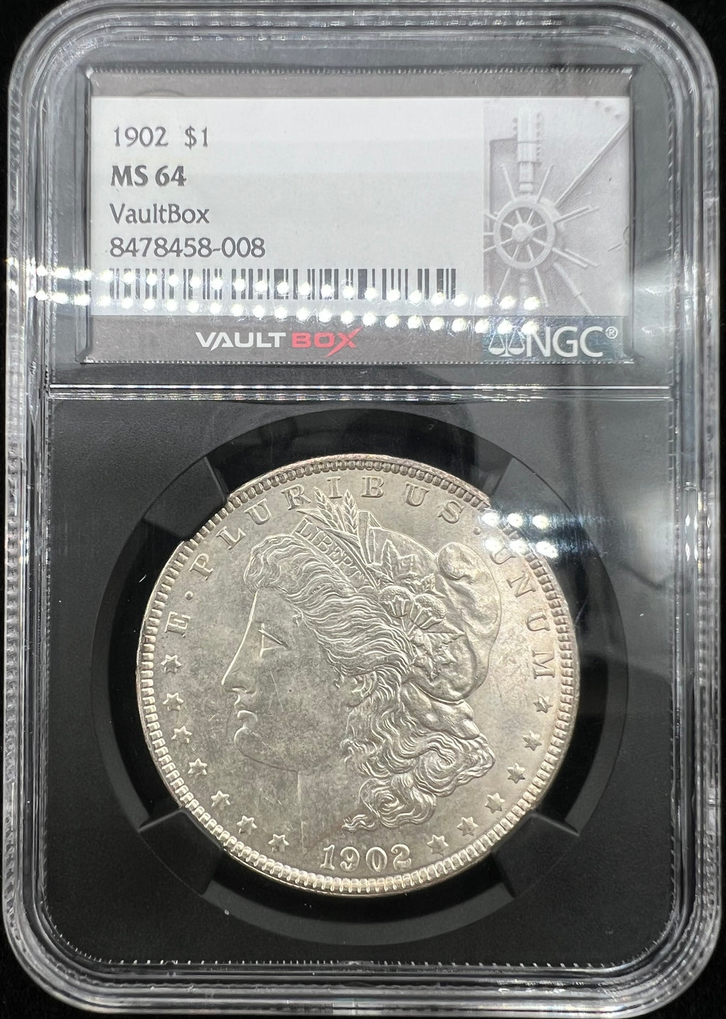 1902 MS64 Morgan Dollar NGC Black Core