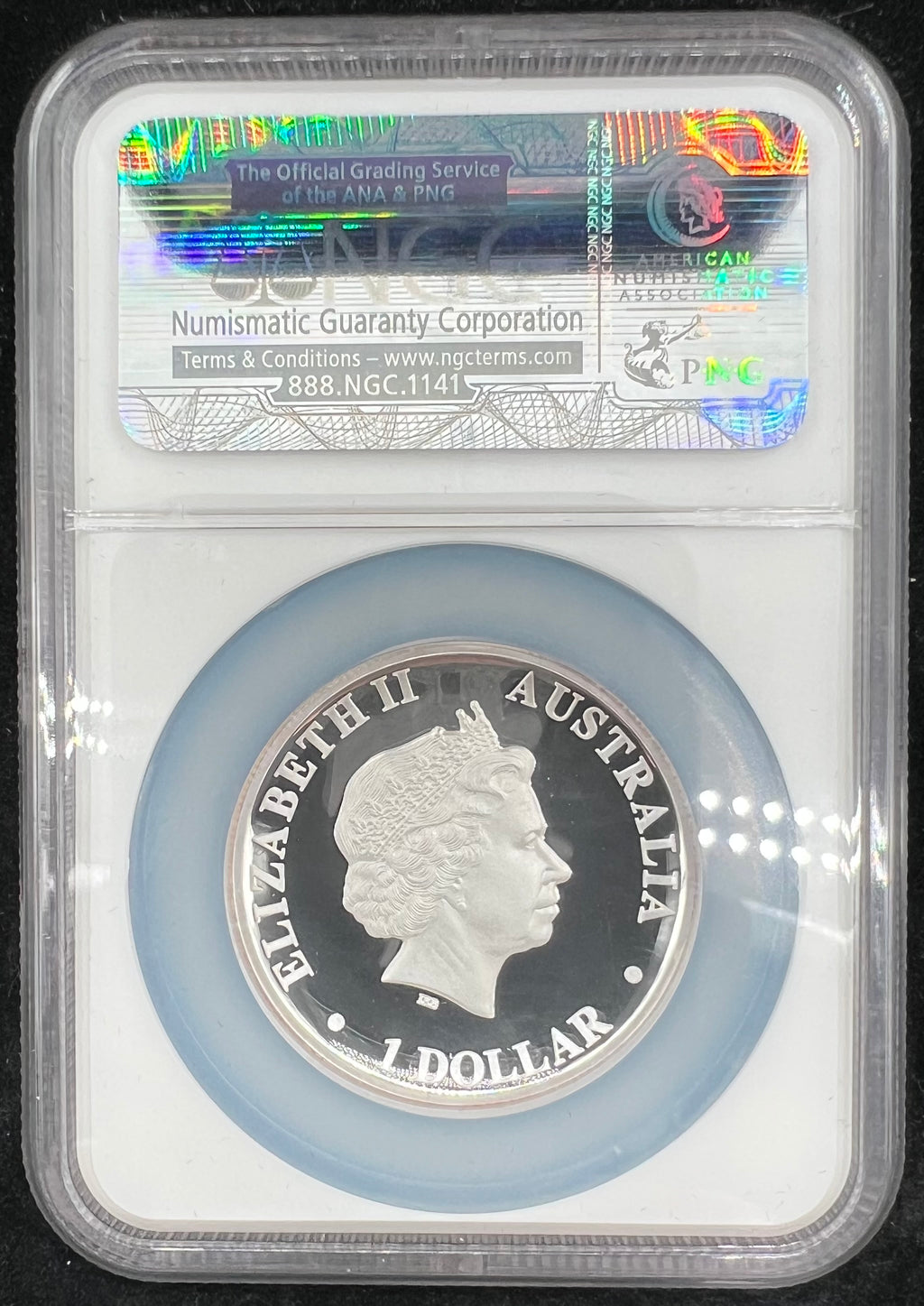 2013 PF70 UCAM Australia Kangaroo High Relief 1oz Silver NGC Thick Slab