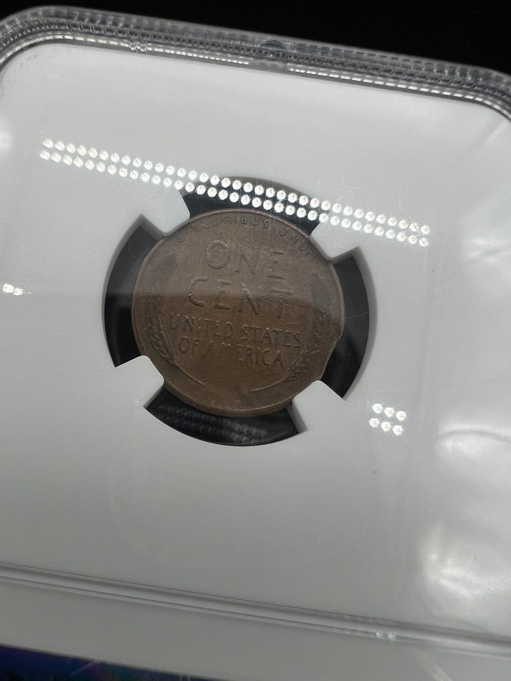 Mint Error Clipped Planchet Lincoln Cent North East Error Collection Signed By Thomas Uram