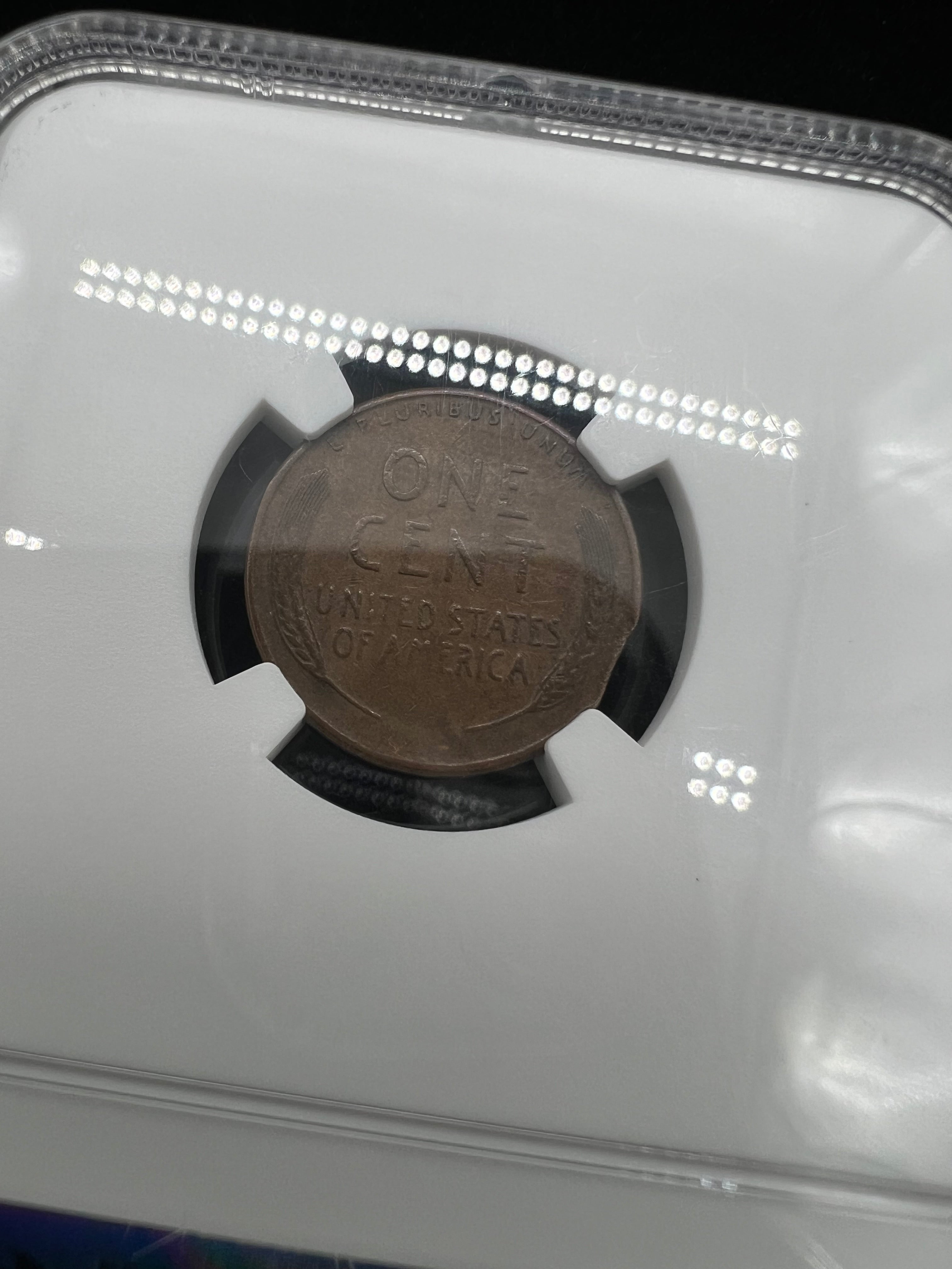 Mint Error Clipped Planchet Lincoln Cent North East Error Collection Signed By Thomas Uram
