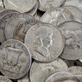 90% Silver Benjamin Franklin Half Dollars - Circulated - 1$ Face Value (2 Coins)