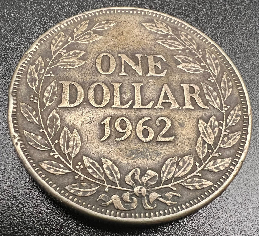 1962 Republic of Liberia One Dollar 90% Silver Coin