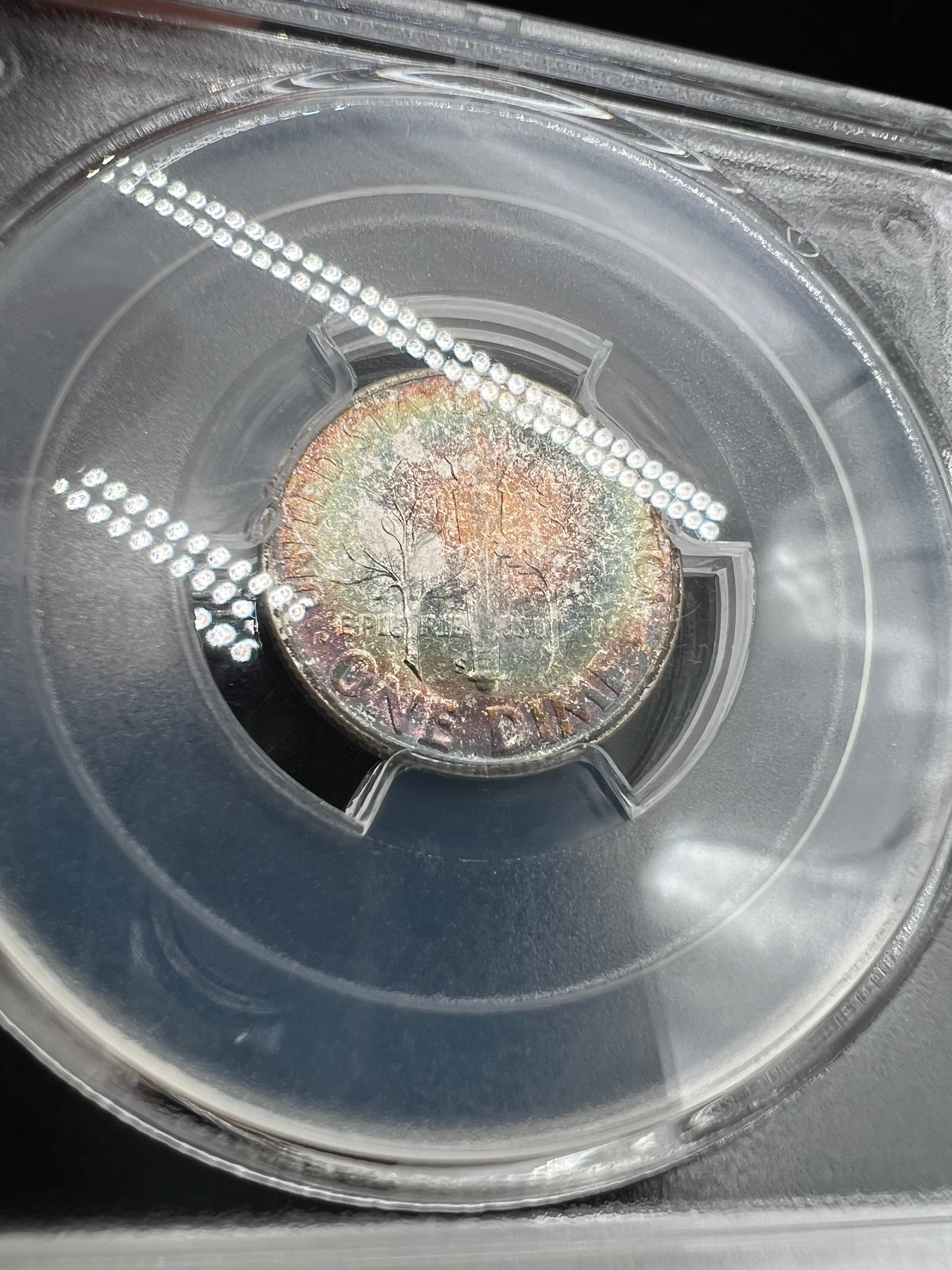 1946-S MS66 FB Colorful Roosevelt Dime PCGS