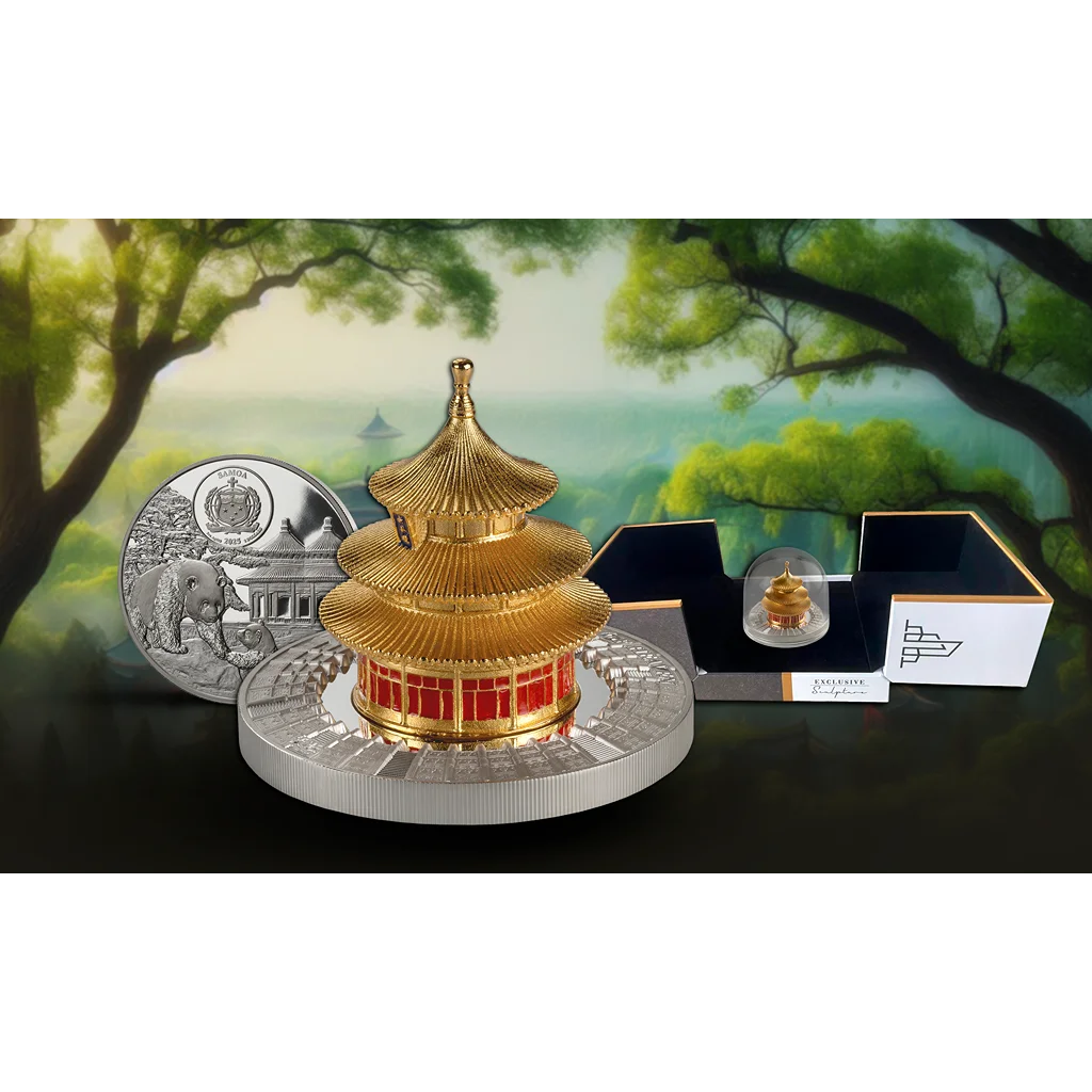 2025 Samoa Temple Of Heaven 3oz Silver Statue