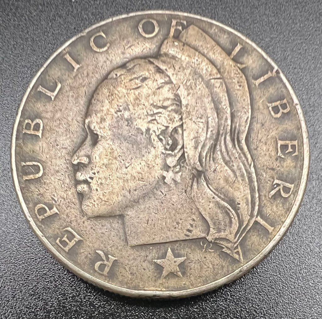 1962 Republic of Liberia One Dollar 90% Silver Coin