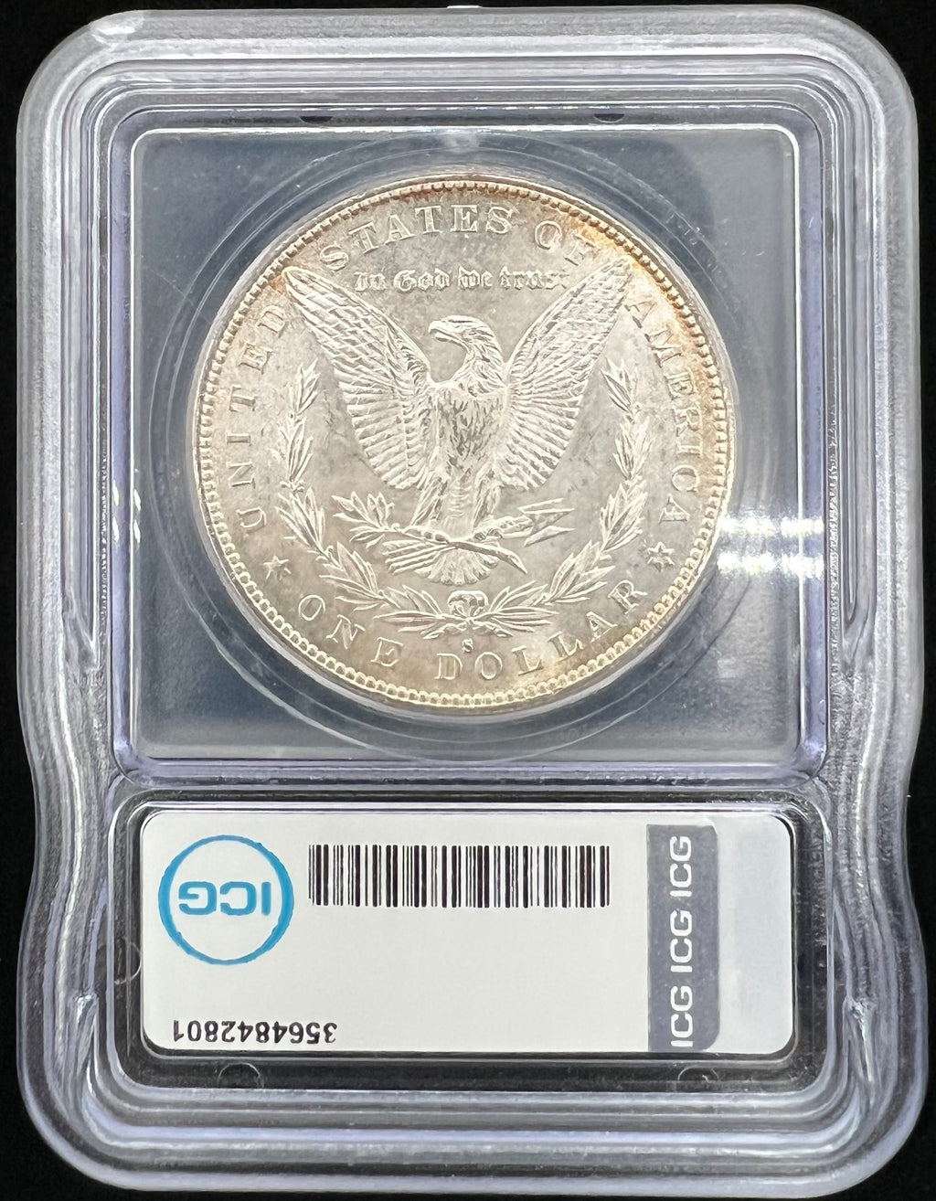 1879-S Rev. 79 MS64 Colorful Morgan Silver Dollar ICG
