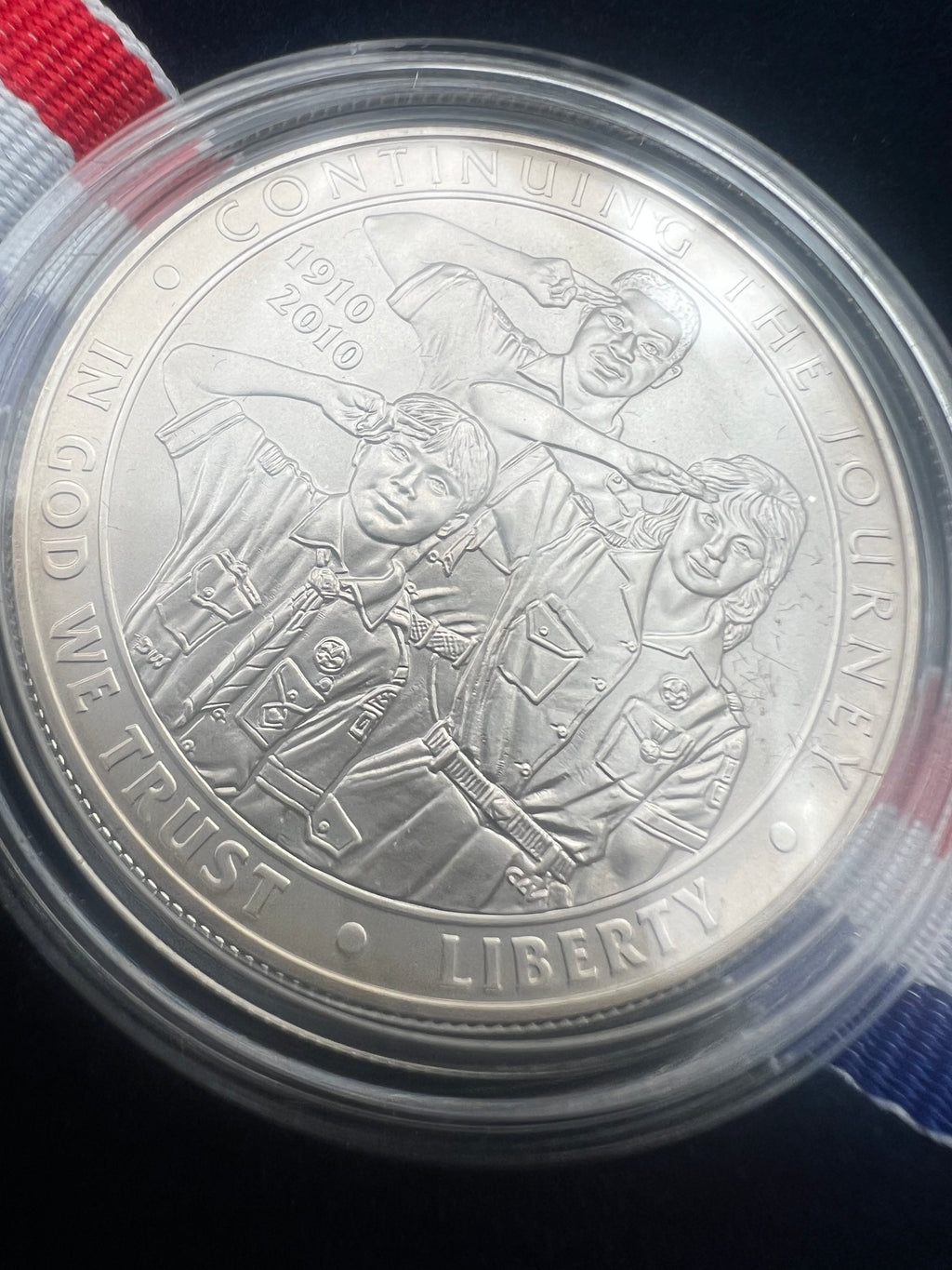 2010 Boy Scouts Of America Centennial 90% Silver Dollae