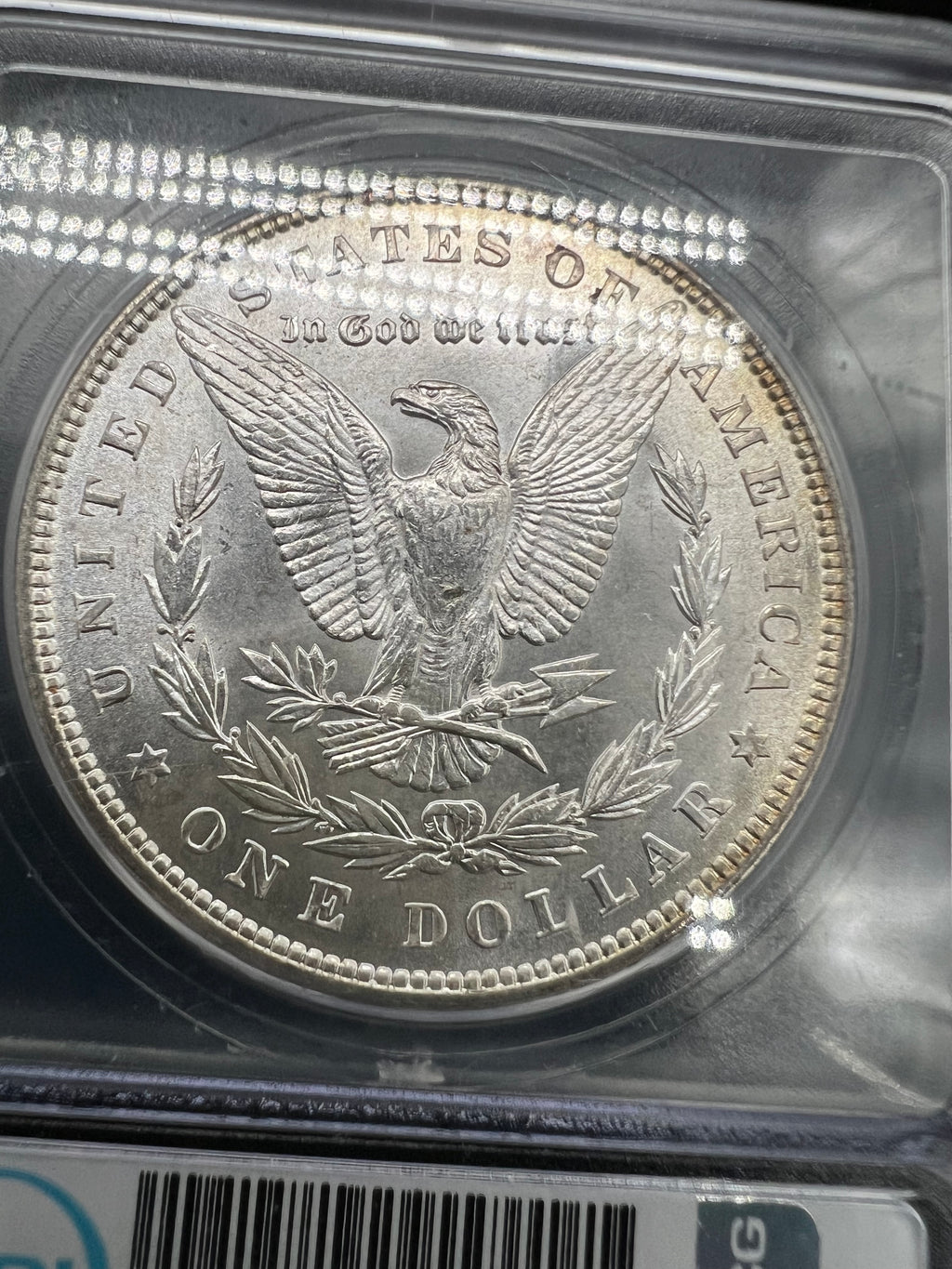 1887 MS63 Colorful Morgan Silver Dollar ICG