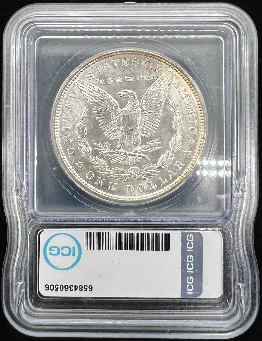 1887 MS63 Colorful Morgan Silver Dollar ICG