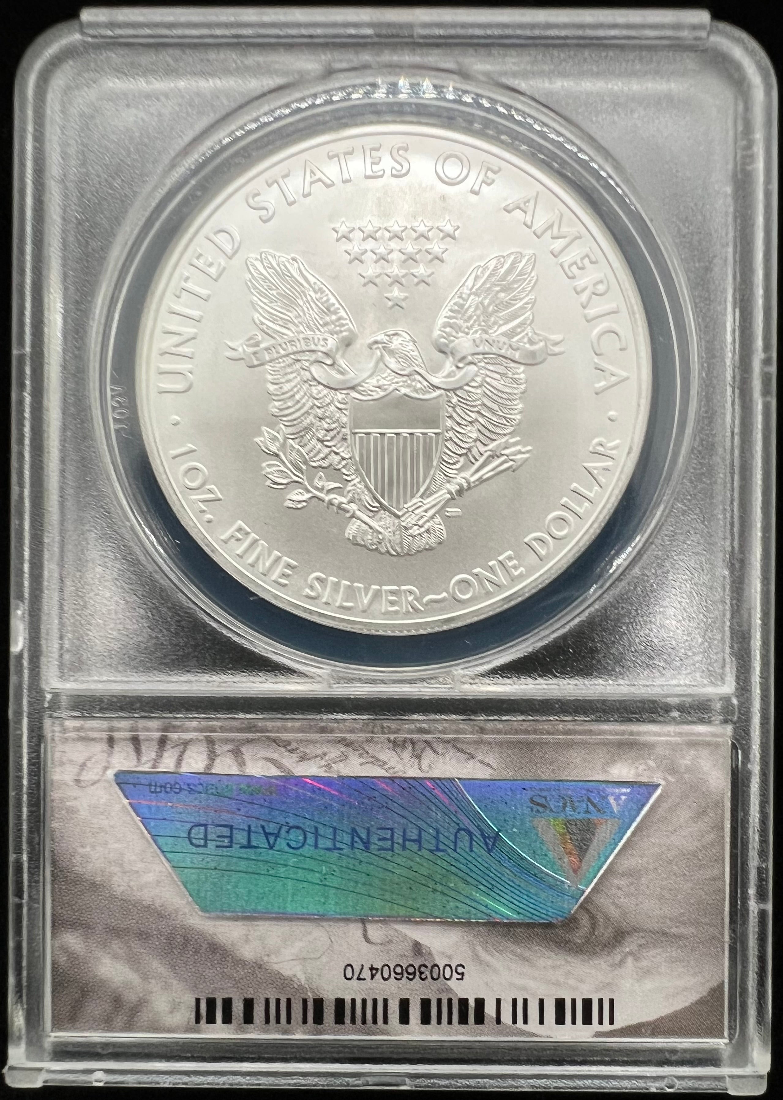 2012-S MS70 American Silver Eagle ANACS