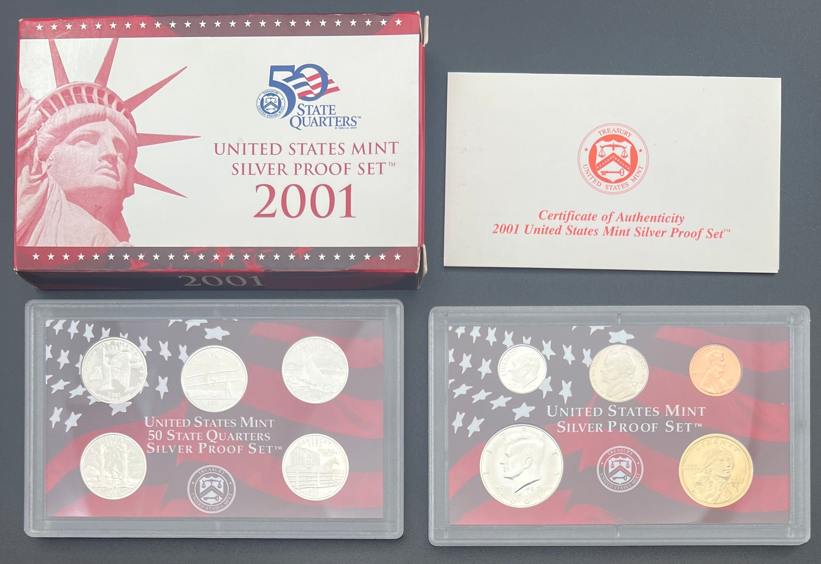2001-S 90% Silver US Mint Silver Proof Set