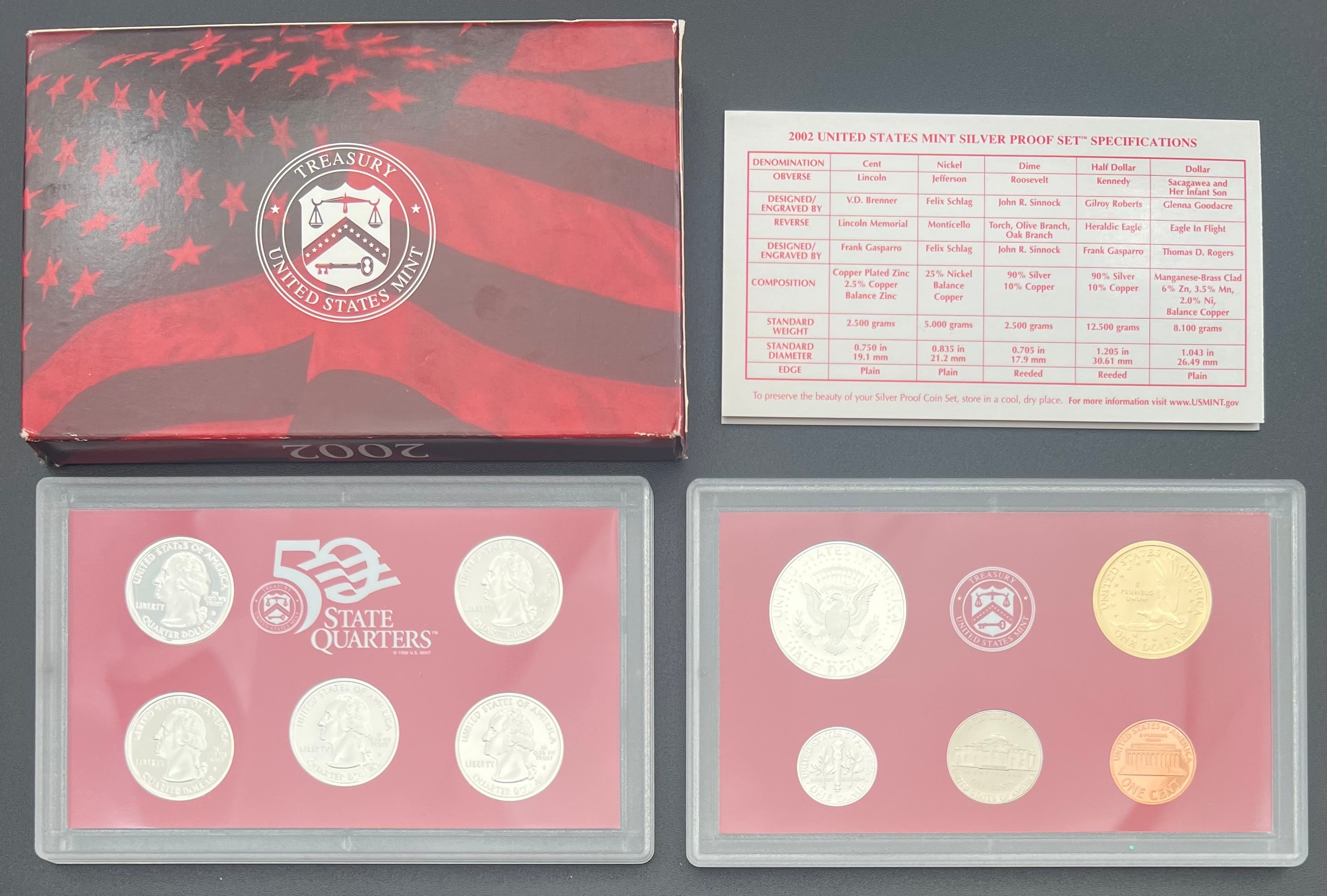 2002-S 90% Silver US Mint Silver Proof Set