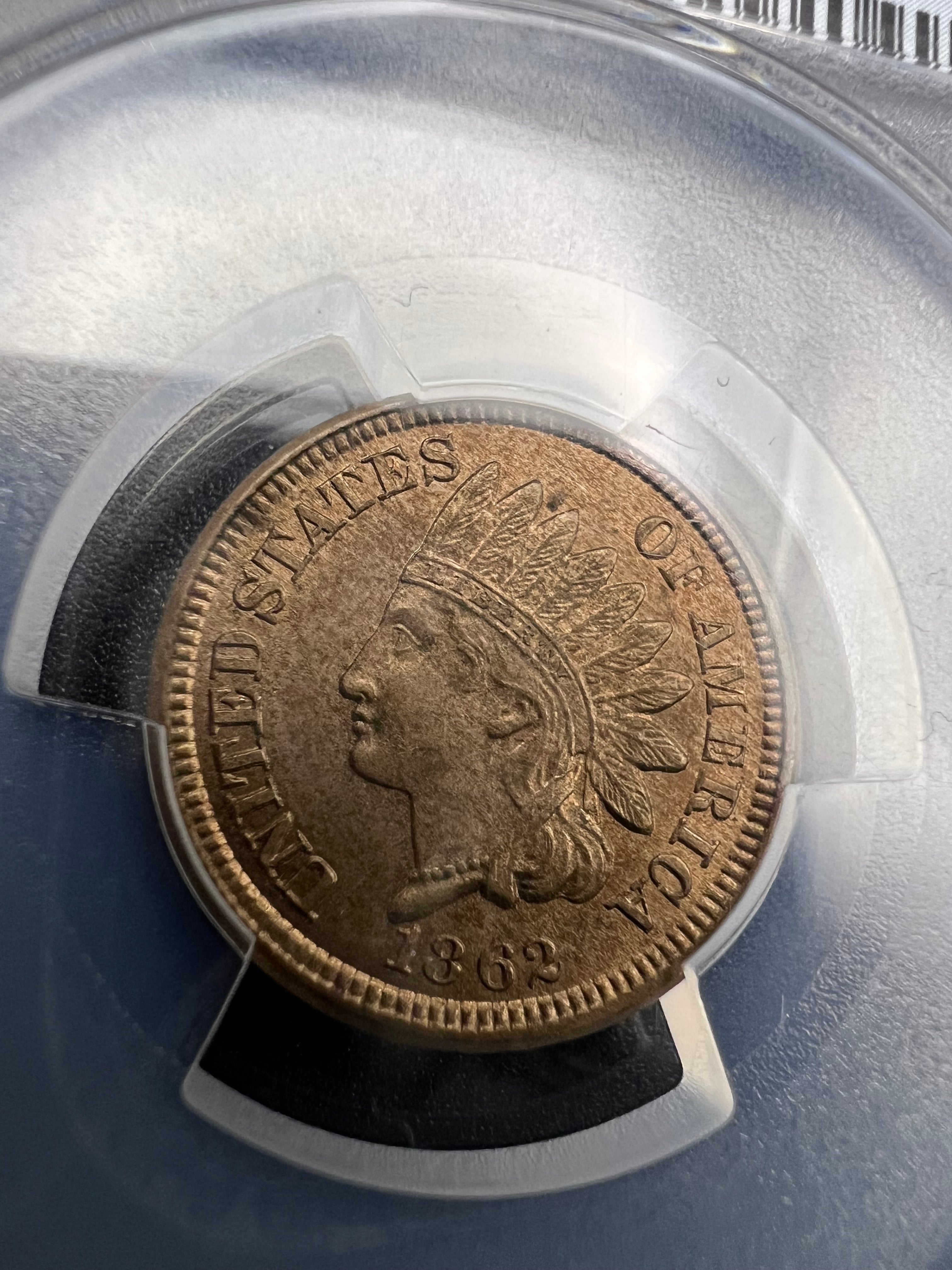 1862 MS64 Indian Head Cent PCGS