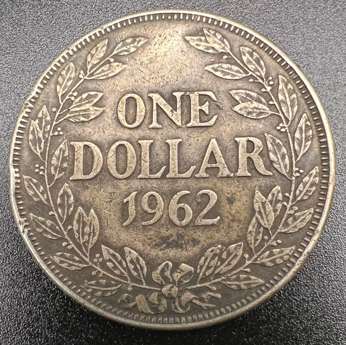 1962 Republic of Liberia One Dollar 90% Silver Coin