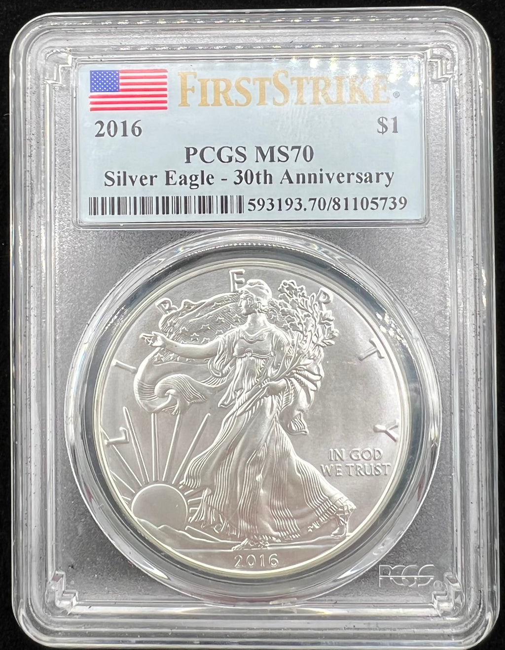 2016 MS70 American Silver Eagle PCGS