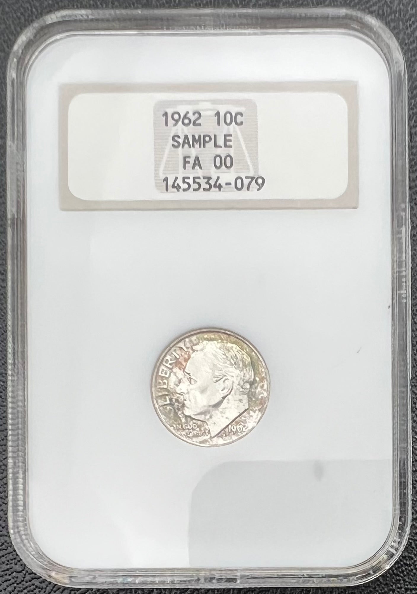 1962 NGC Fatty Sample Slab Slight Toning