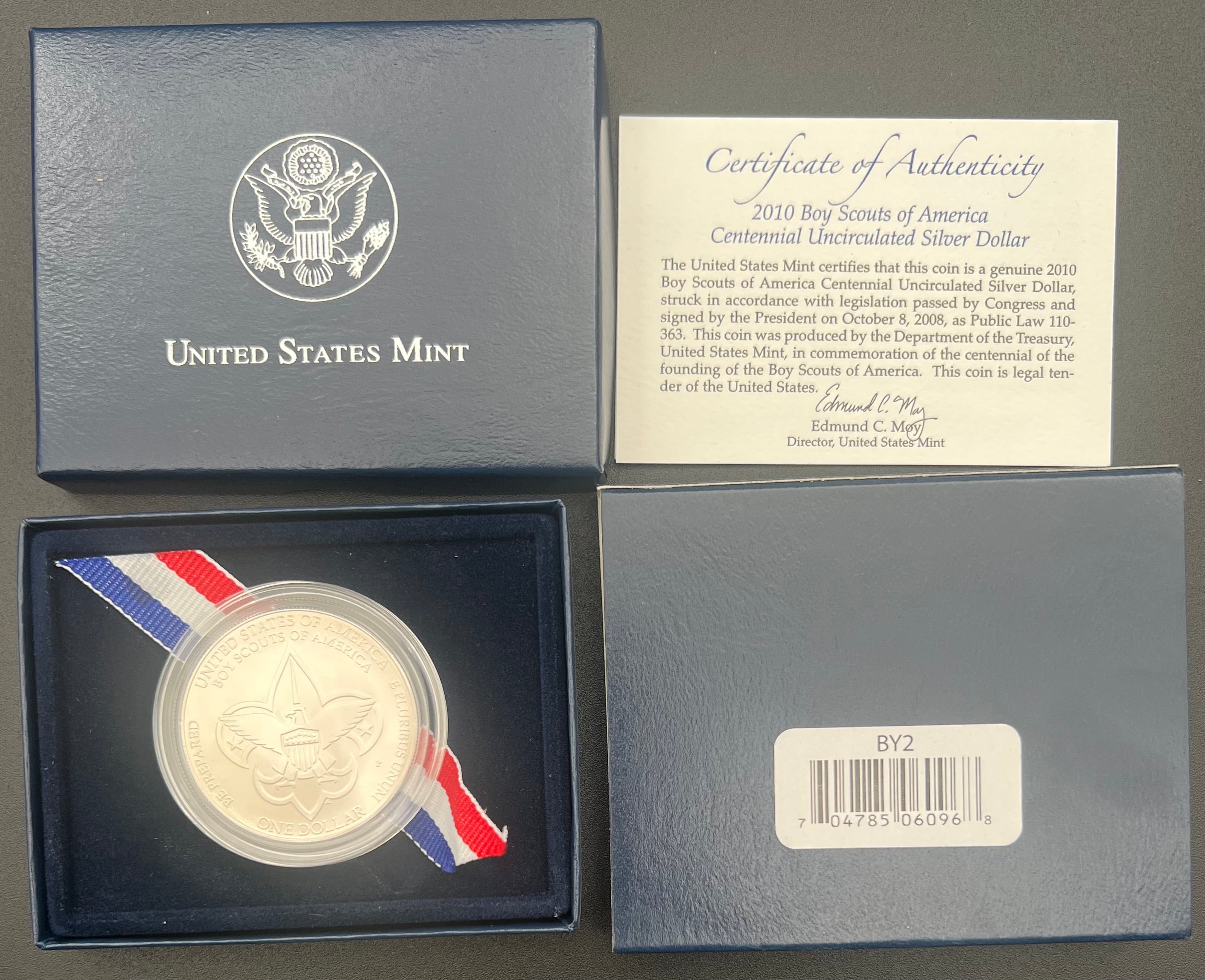 2010 Boy Scouts Of America Centennial 90% Silver Dollae