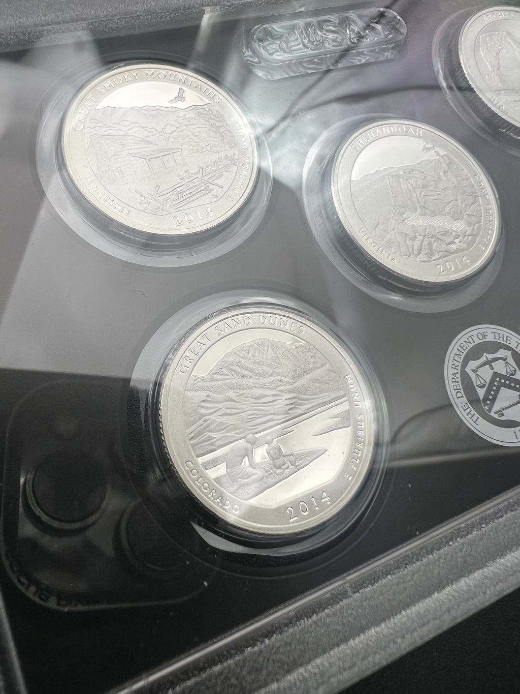 90% Silver 2014 America The Beautiful Proof Silver Quarter Set Third Party Packaging