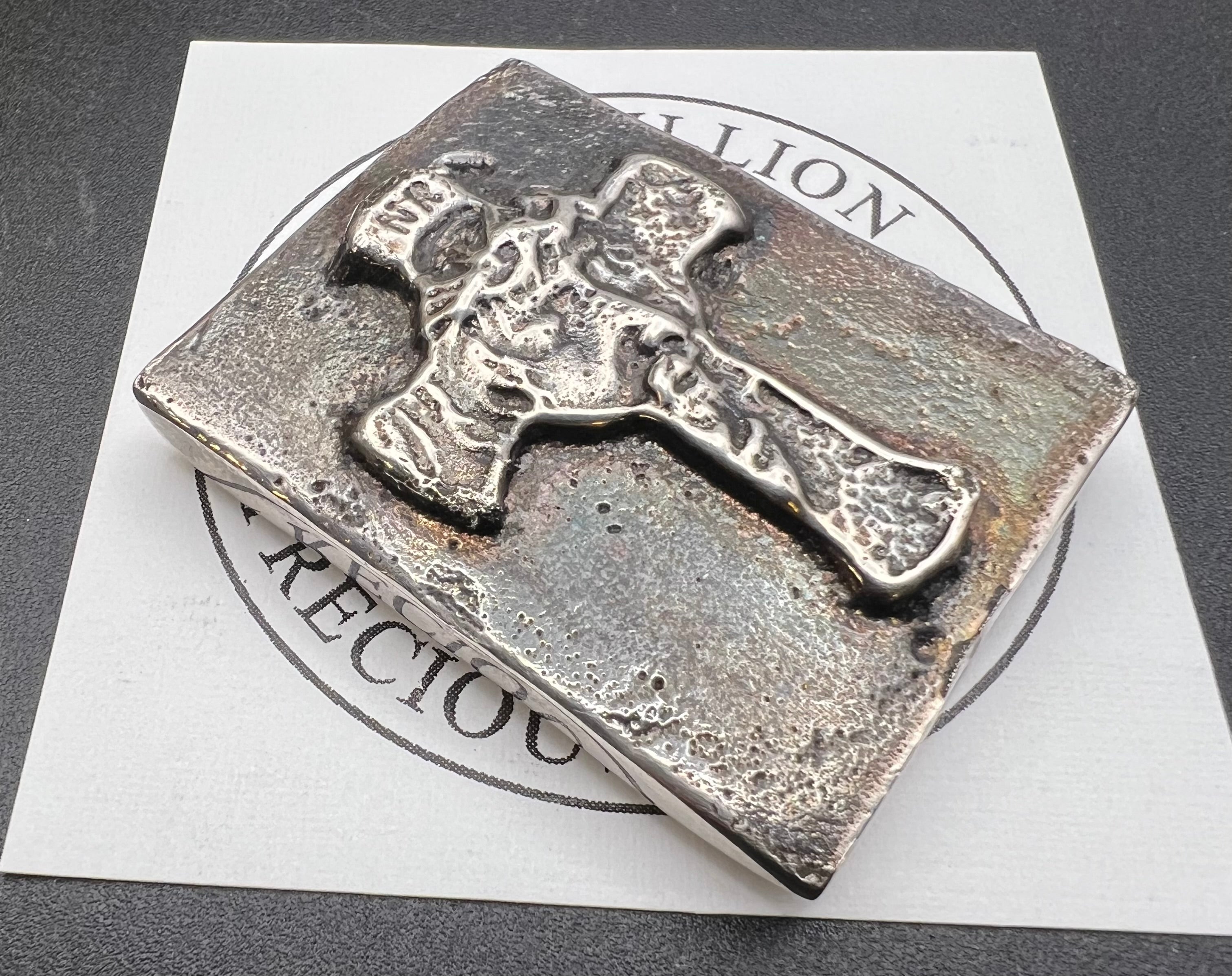 3.6oz .999 Silver Jesus Cross Hand Pour