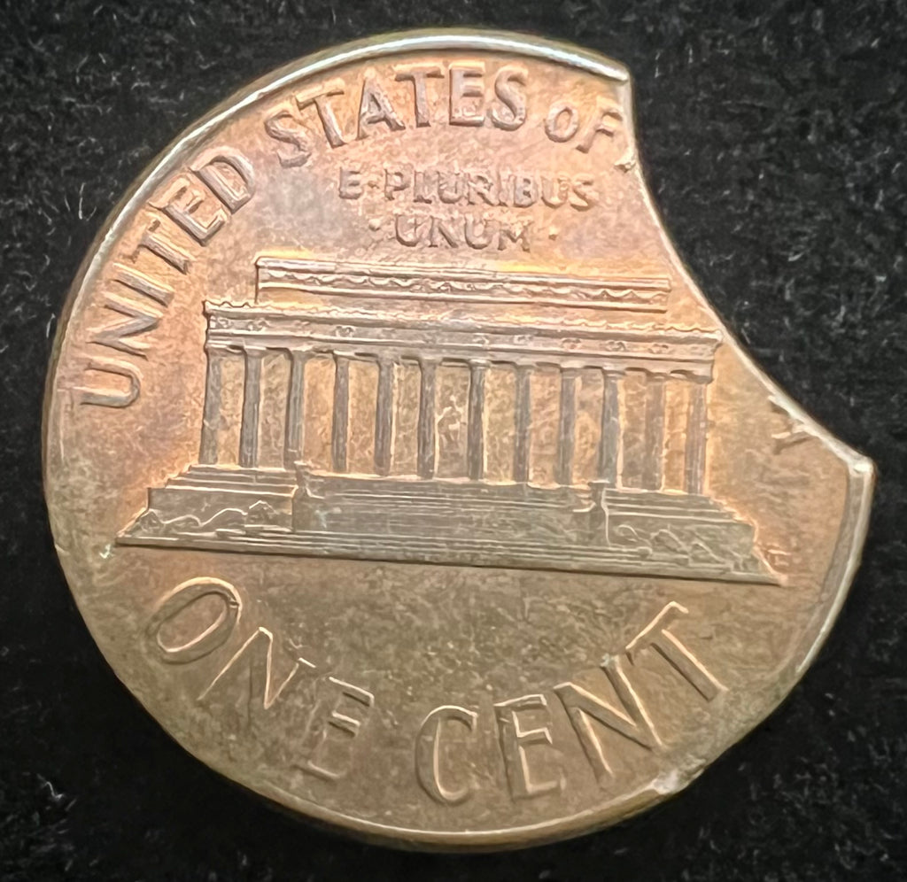 Mint Error Double Clipped Colorful Lincoln Memorial Cent