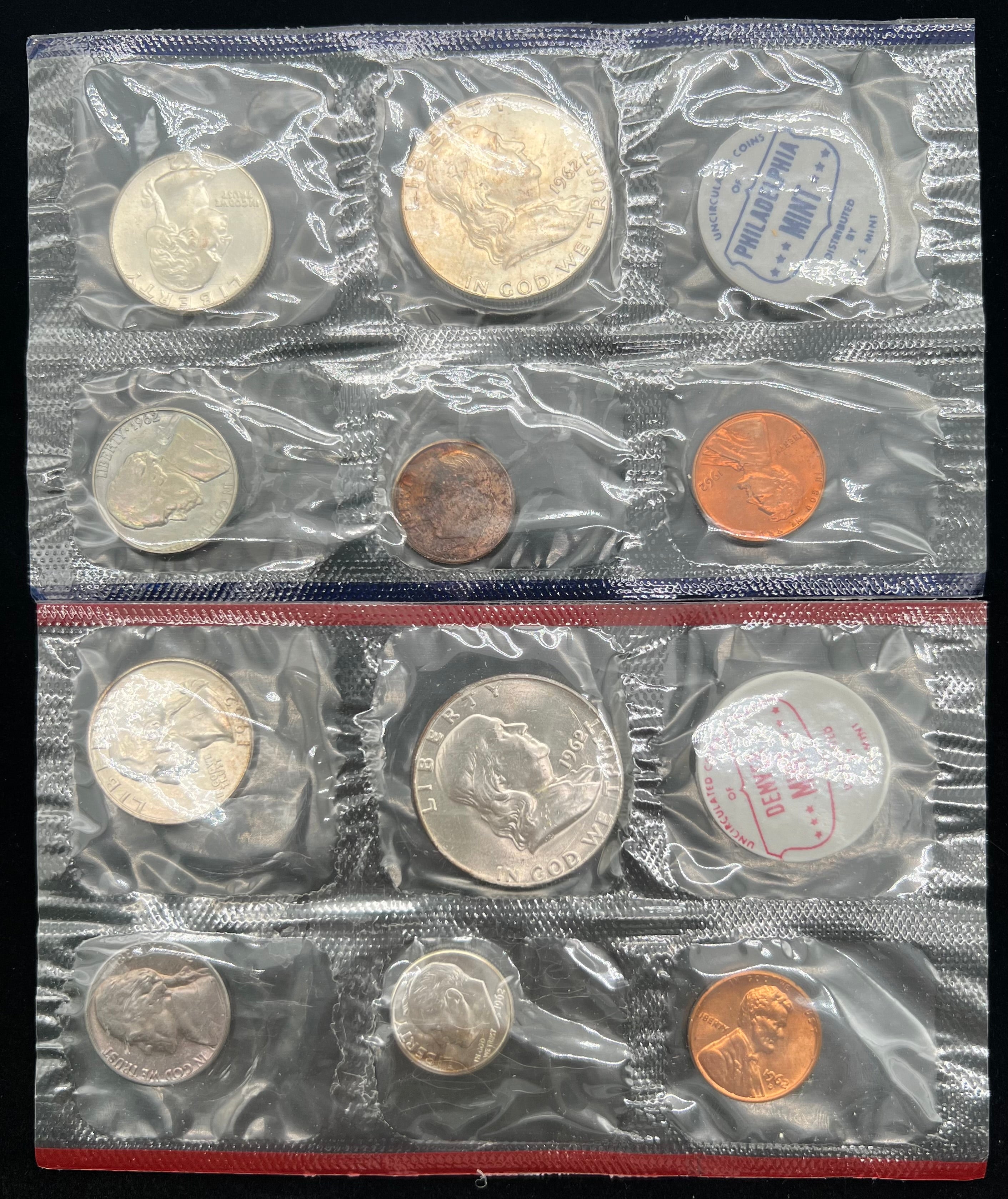 1962 Uncirculated Set P&D 90% Silver