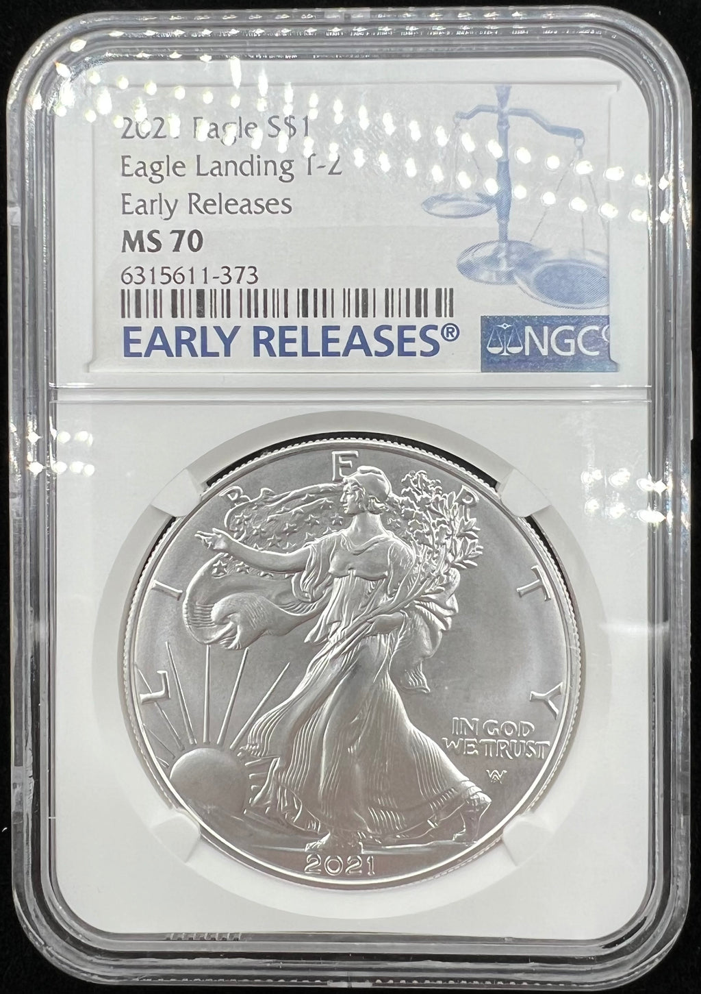 2021 T2 MS70 American Silver Eagle