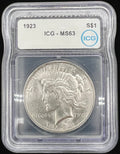 1923 MS63 Peace Silver Dollar ICG