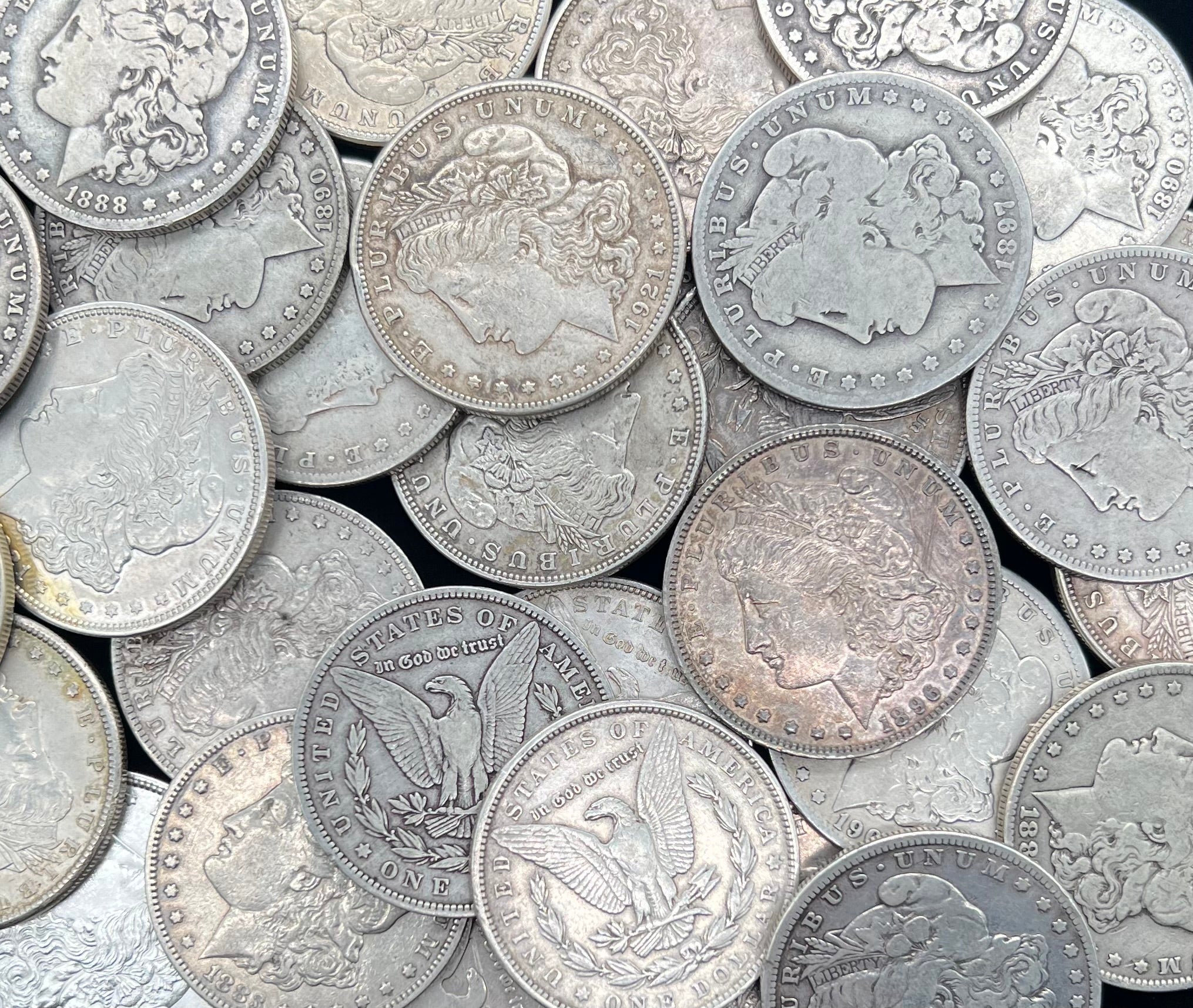 90% Silver Morgan Dollar - Circulated - 1$ Face Value - (1) Coin
