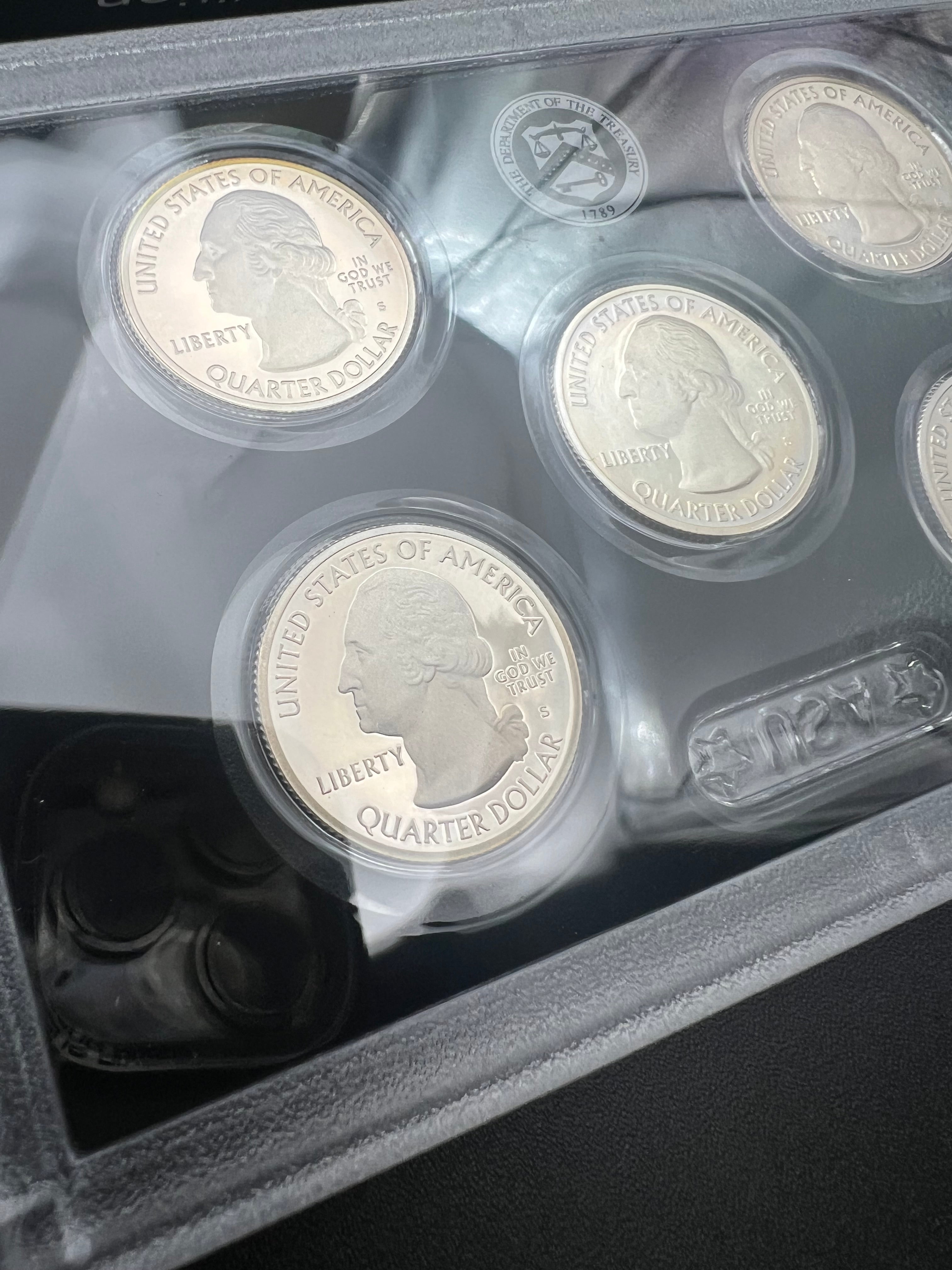 90% Silver 2015 America The Beautiful Proof Silver Quarter Set Third Party Packaging