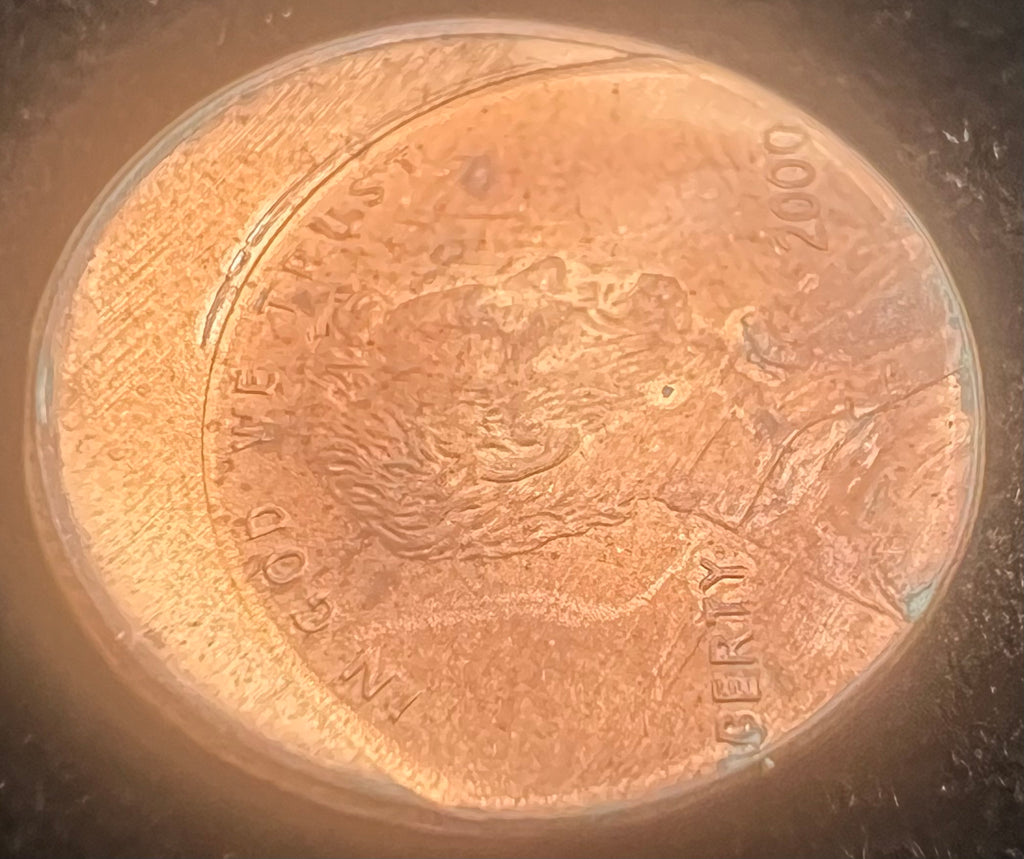 Mint Error Broadstruck 2000 Lincoln Cent