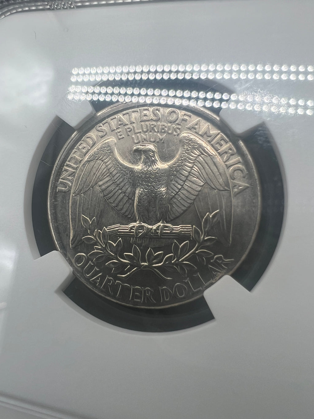 Mint Error 1996-D Railroad Rim Washington Quarter NGC North East Error Collection