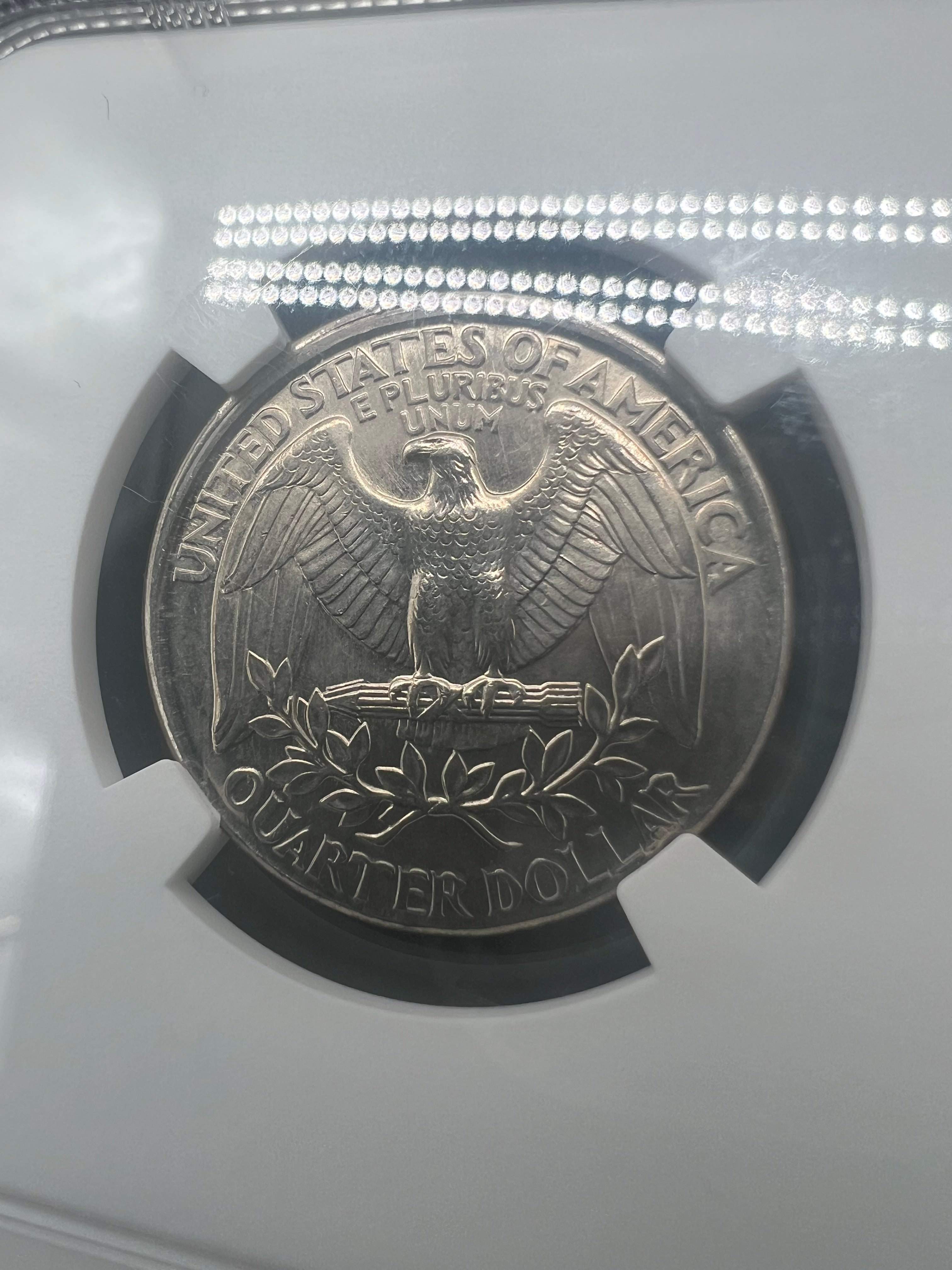 Mint Error 1996-D Railroad Rim Washington Quarter NGC North East Error Collection