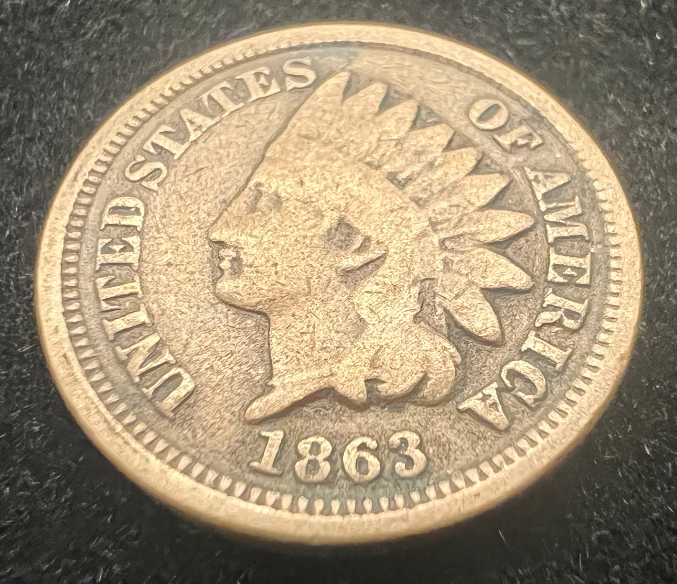 1863 Indian Head Cent